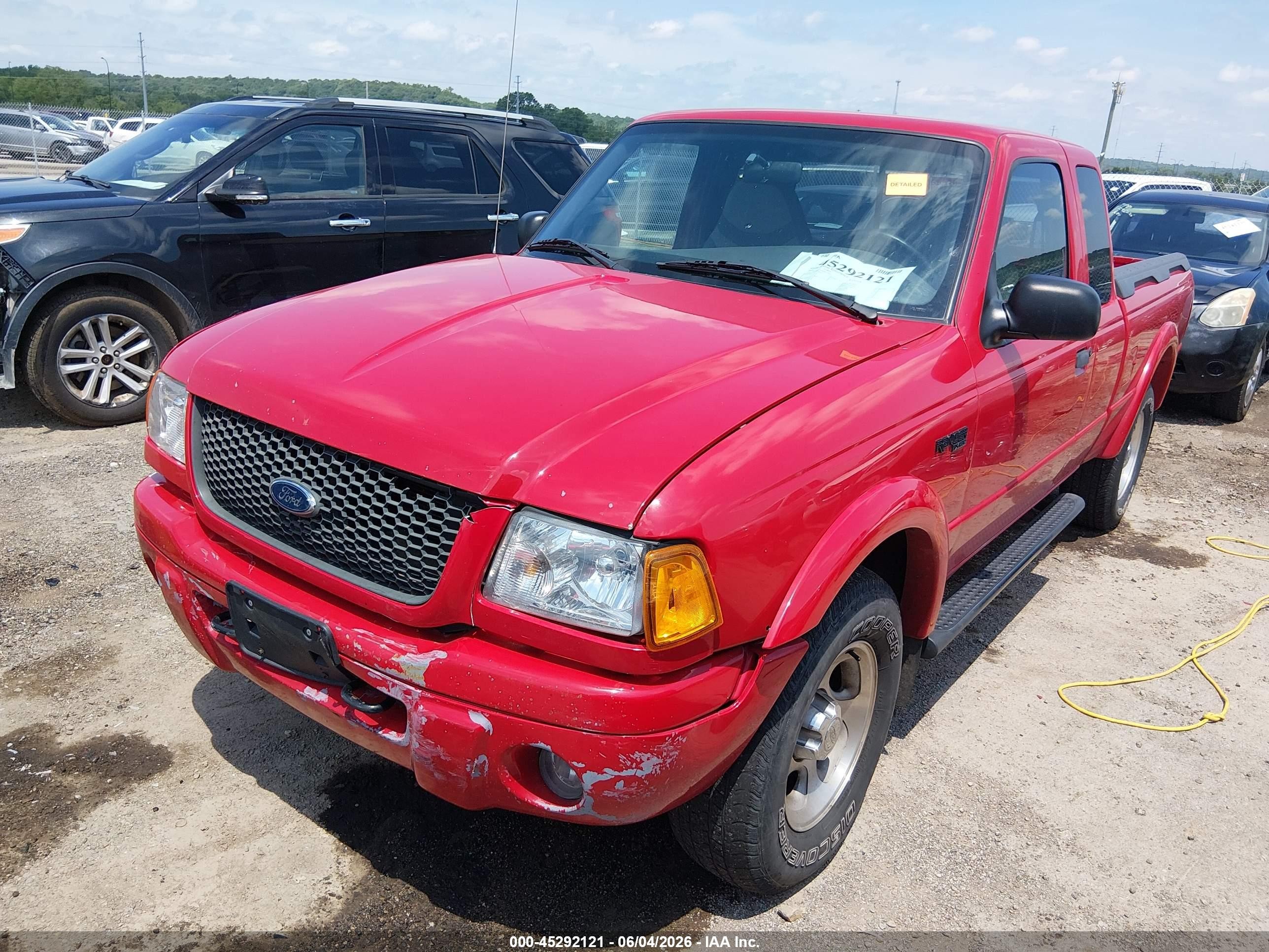 2001 Ford Ranger Edge/xlt Red vin: 1FTZR15E41PA17447