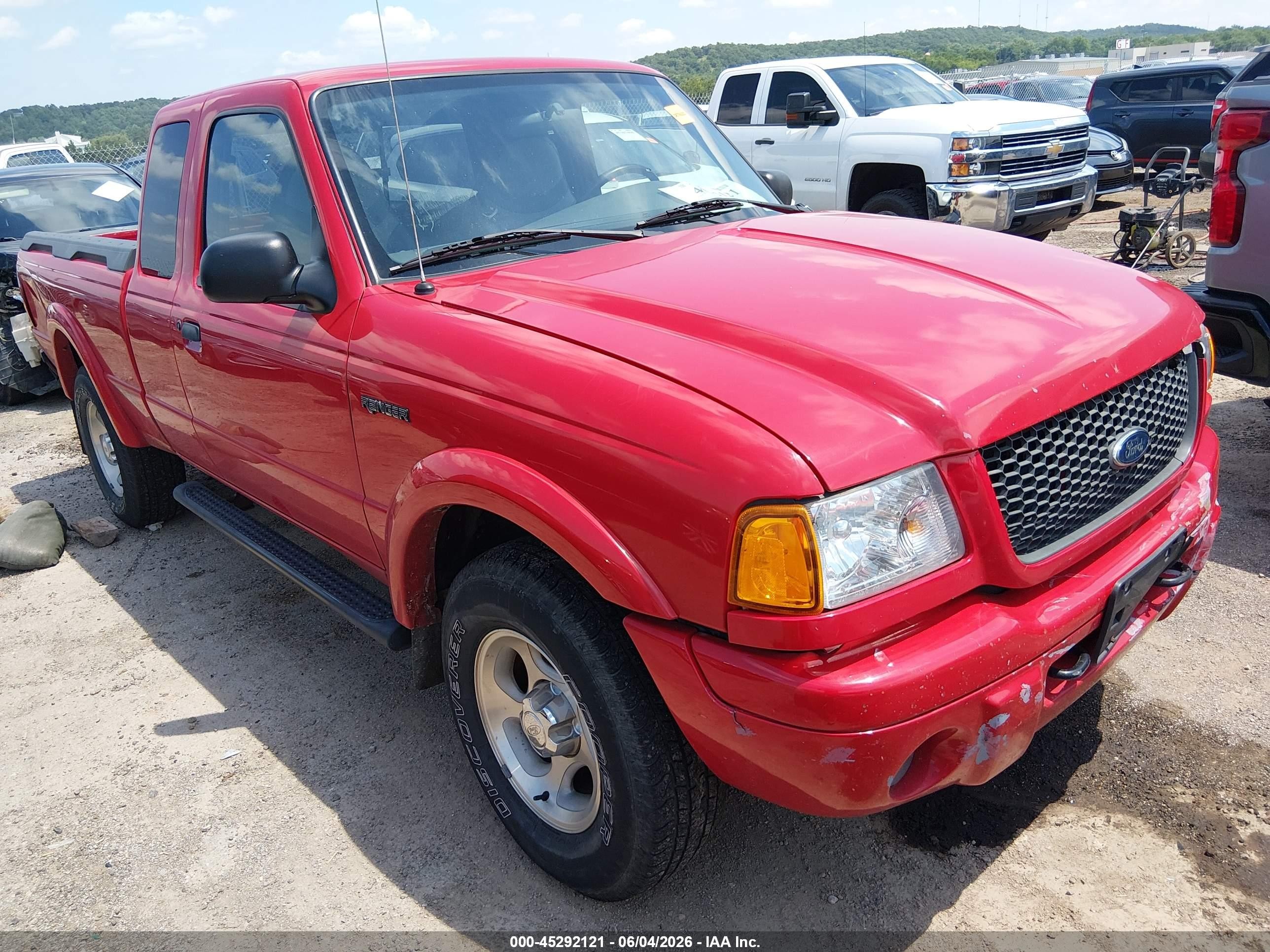 2001 Ford Ranger Edge/xlt Red vin: 1FTZR15E41PA17447