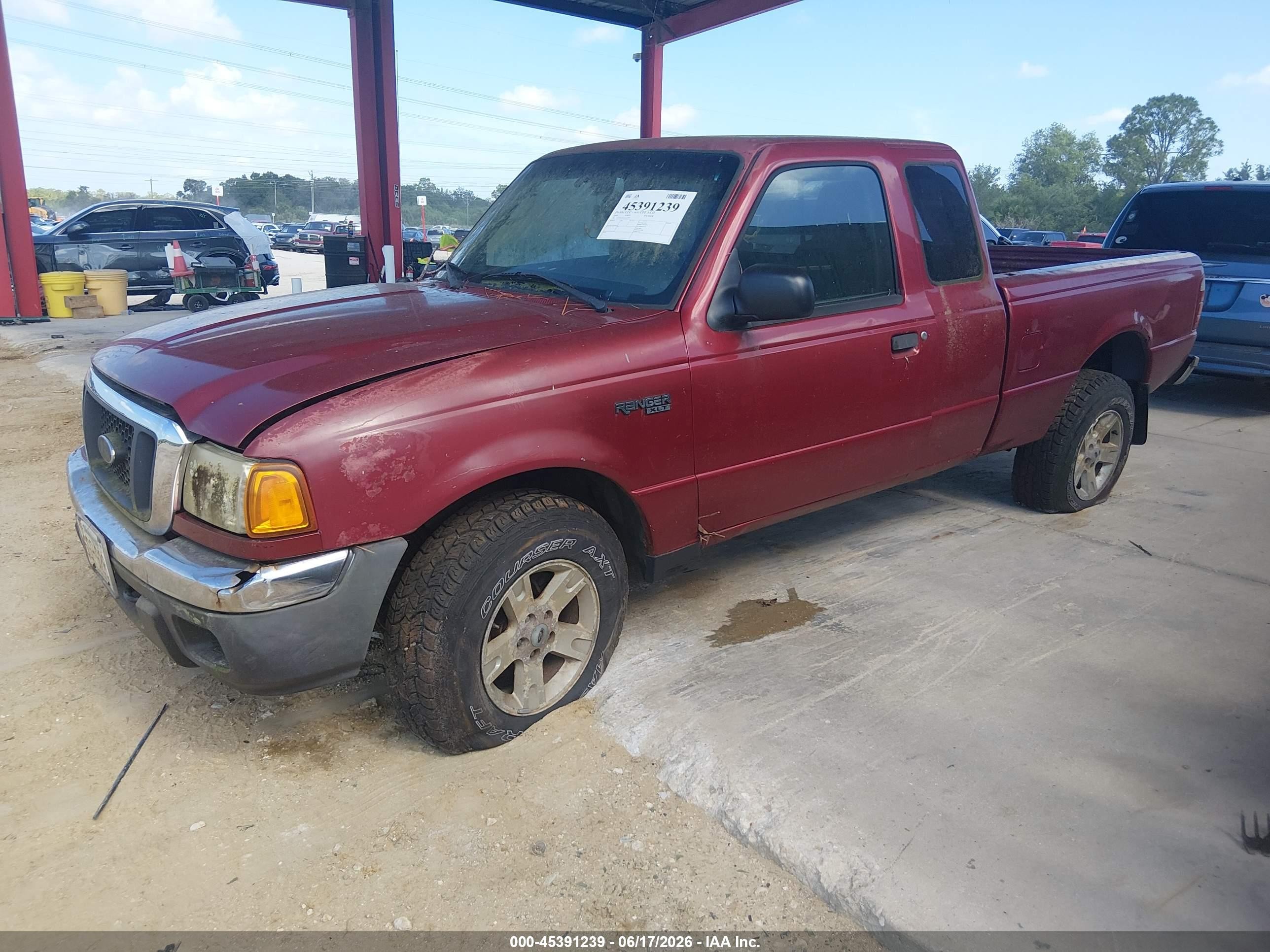 2004 Ford Ranger Xlt Red vin: 1FTZR15E44TA09909
