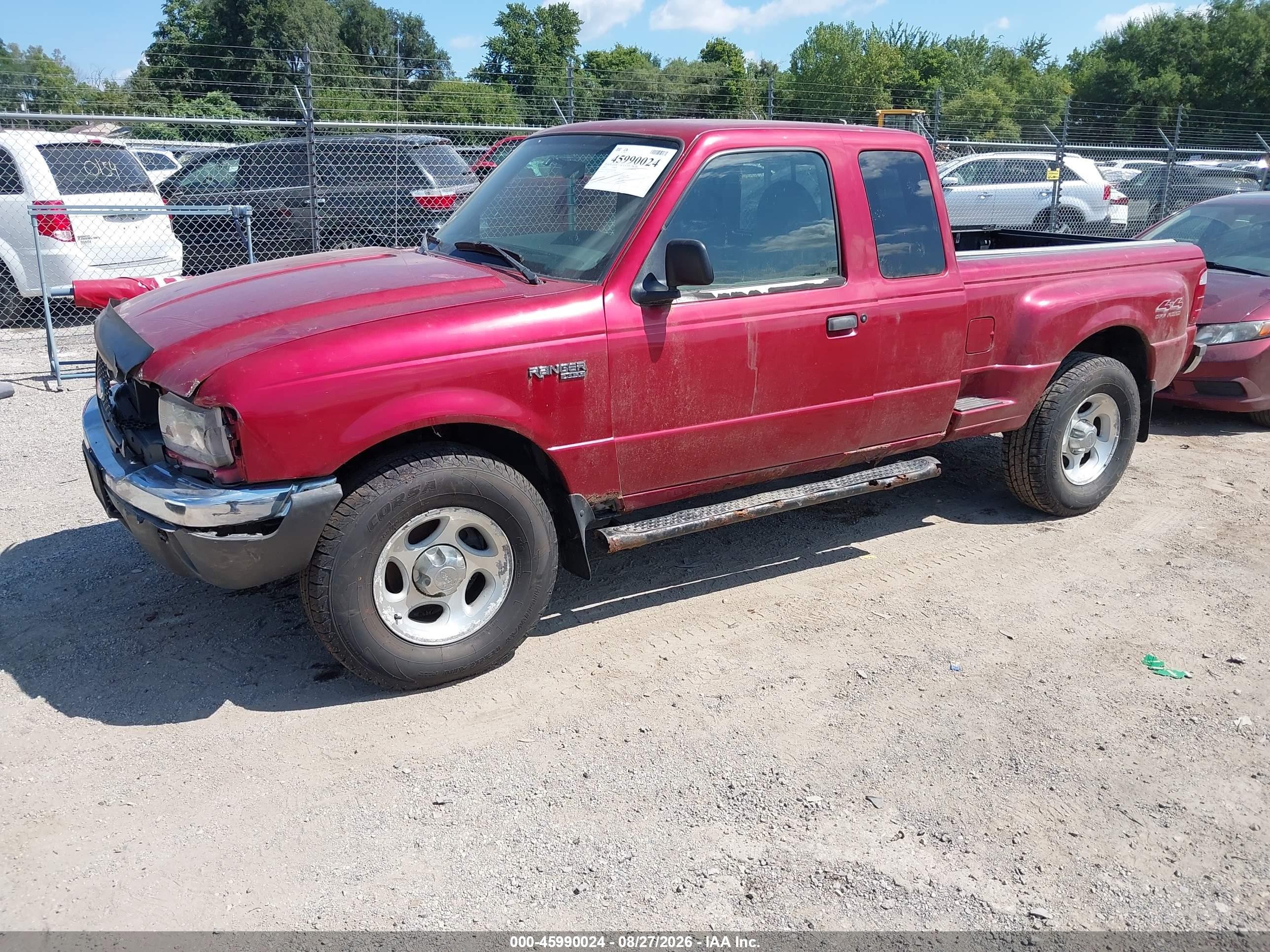 2001 Ford Ranger Edge/xlt Red vin: 1FTZR15E51PA26898