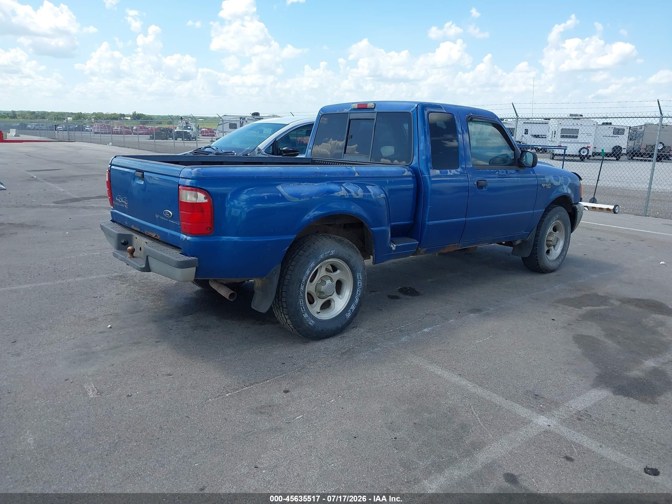 2001 Ford Ranger Edge/xlt Blue vin: 1FTZR15E51PB44319