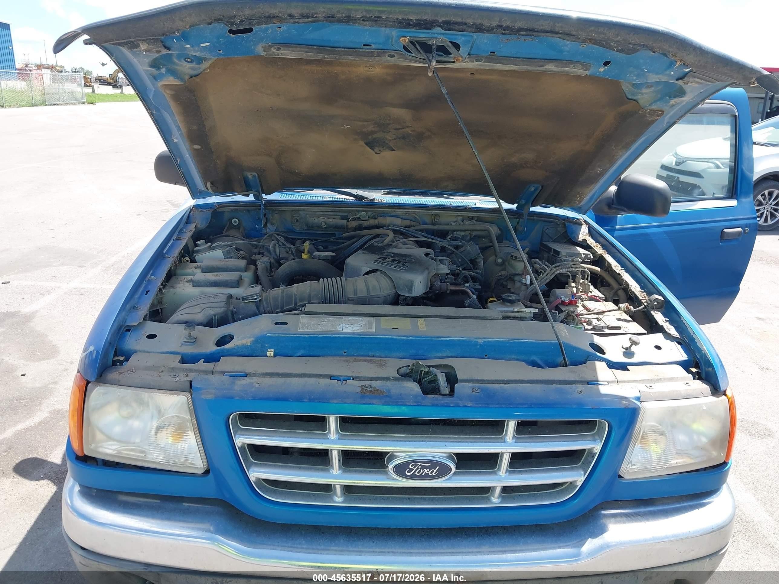 2001 Ford Ranger Edge/xlt Blue vin: 1FTZR15E51PB44319