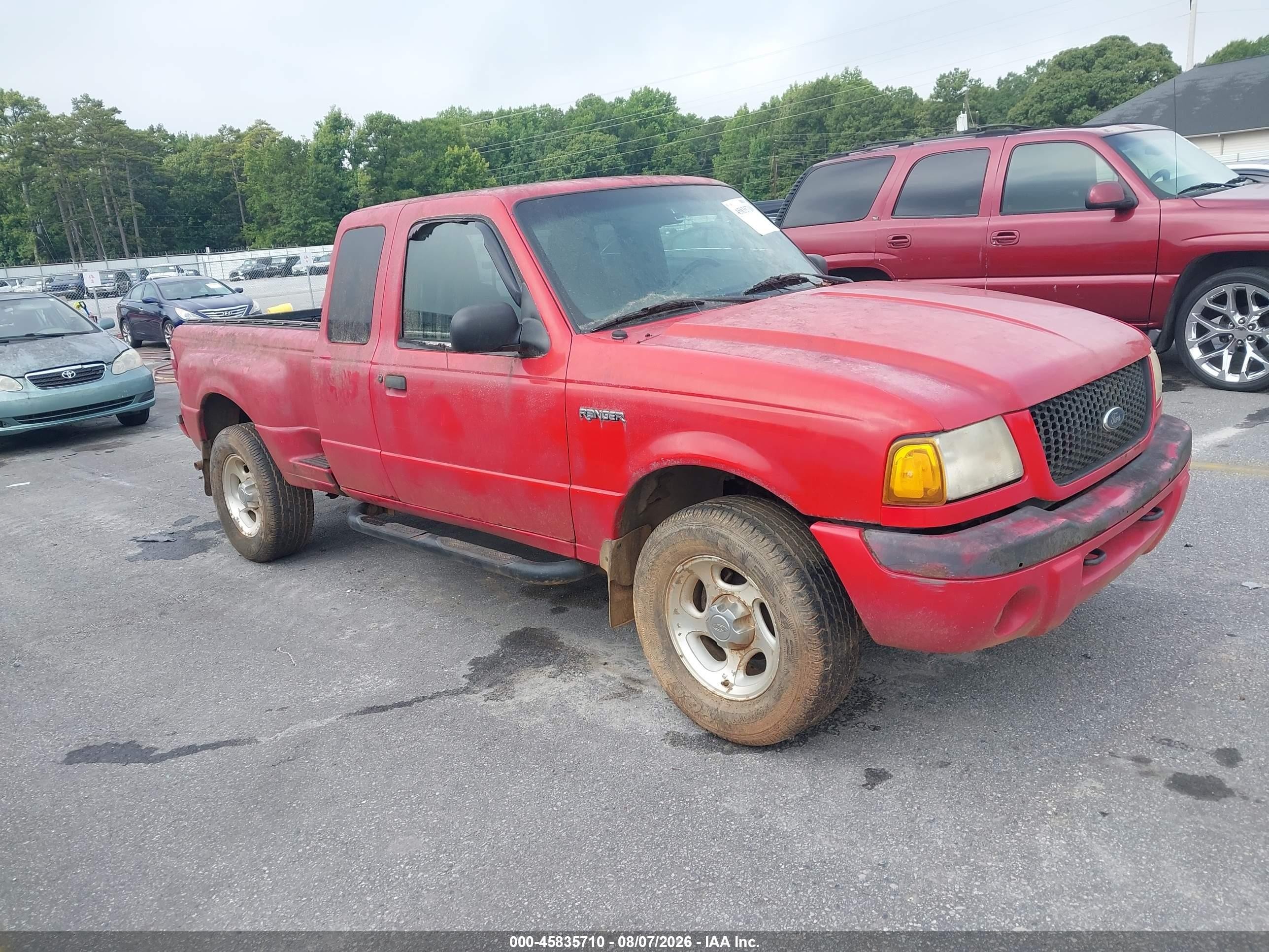 2001 Ford Ranger Edge/xlt Red vin: 1FTZR15E51TA93279