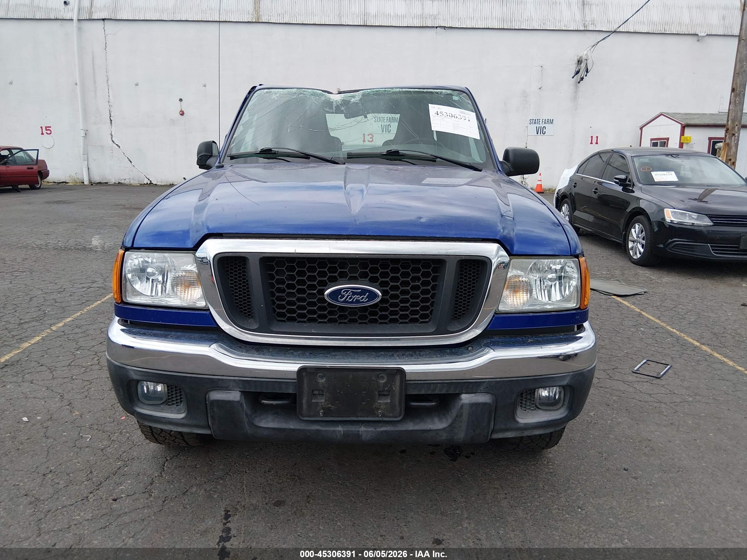 2005 Ford Ranger Edge/xl/xlt Blue vin: 1FTZR15E65PB04398