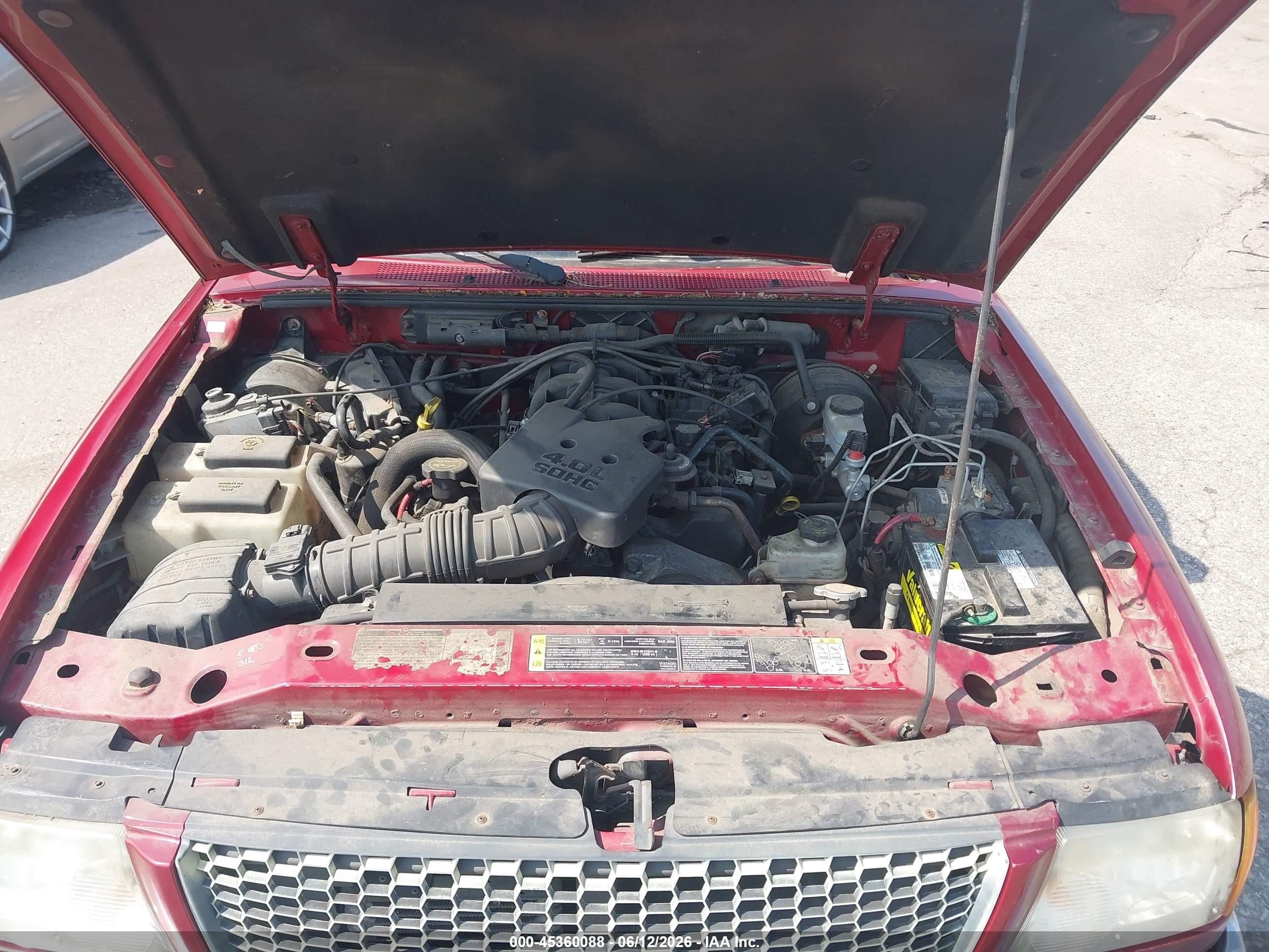 2001 Ford Ranger Edge/xlt Red vin: 1FTZR15E71TA64480