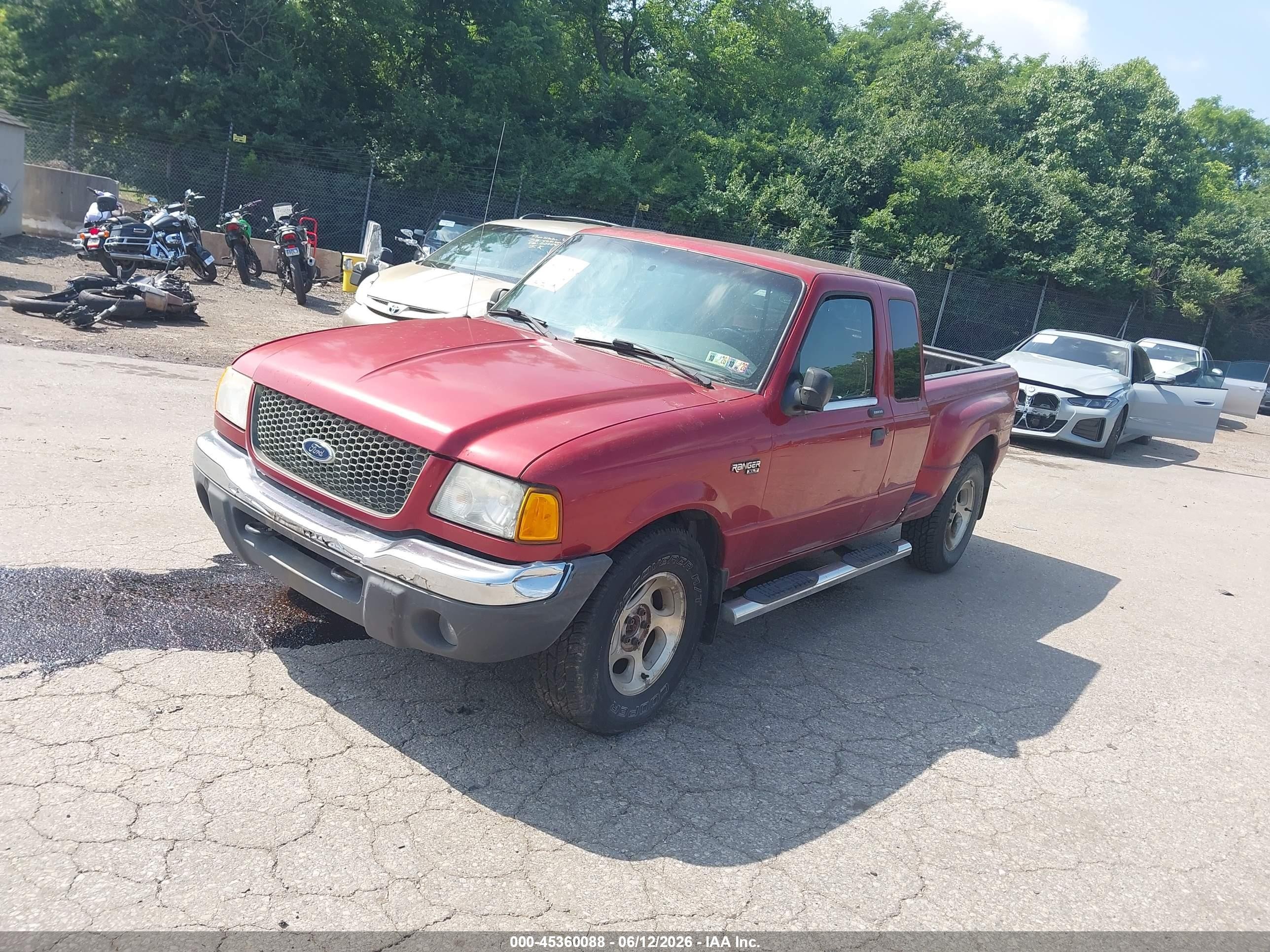 2001 Ford Ranger Edge/xlt Red vin: 1FTZR15E71TA64480