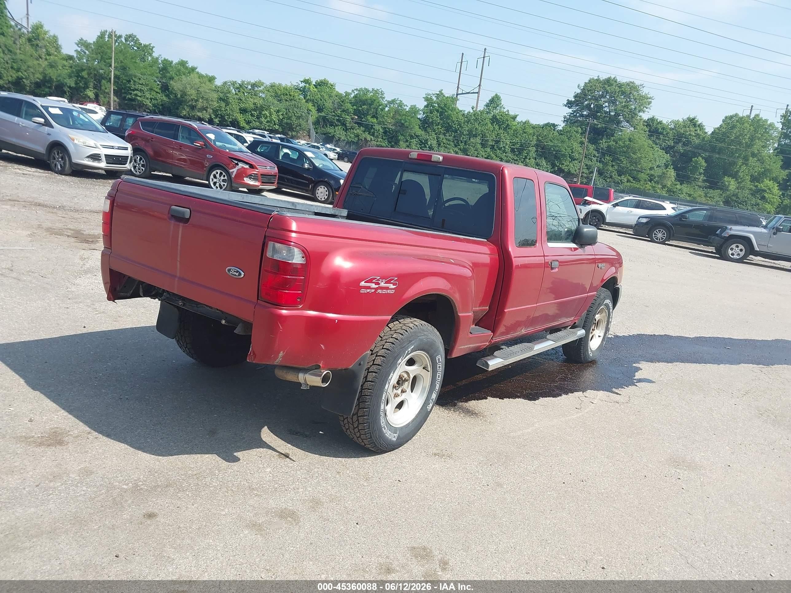 2001 Ford Ranger Edge/xlt Red vin: 1FTZR15E71TA64480