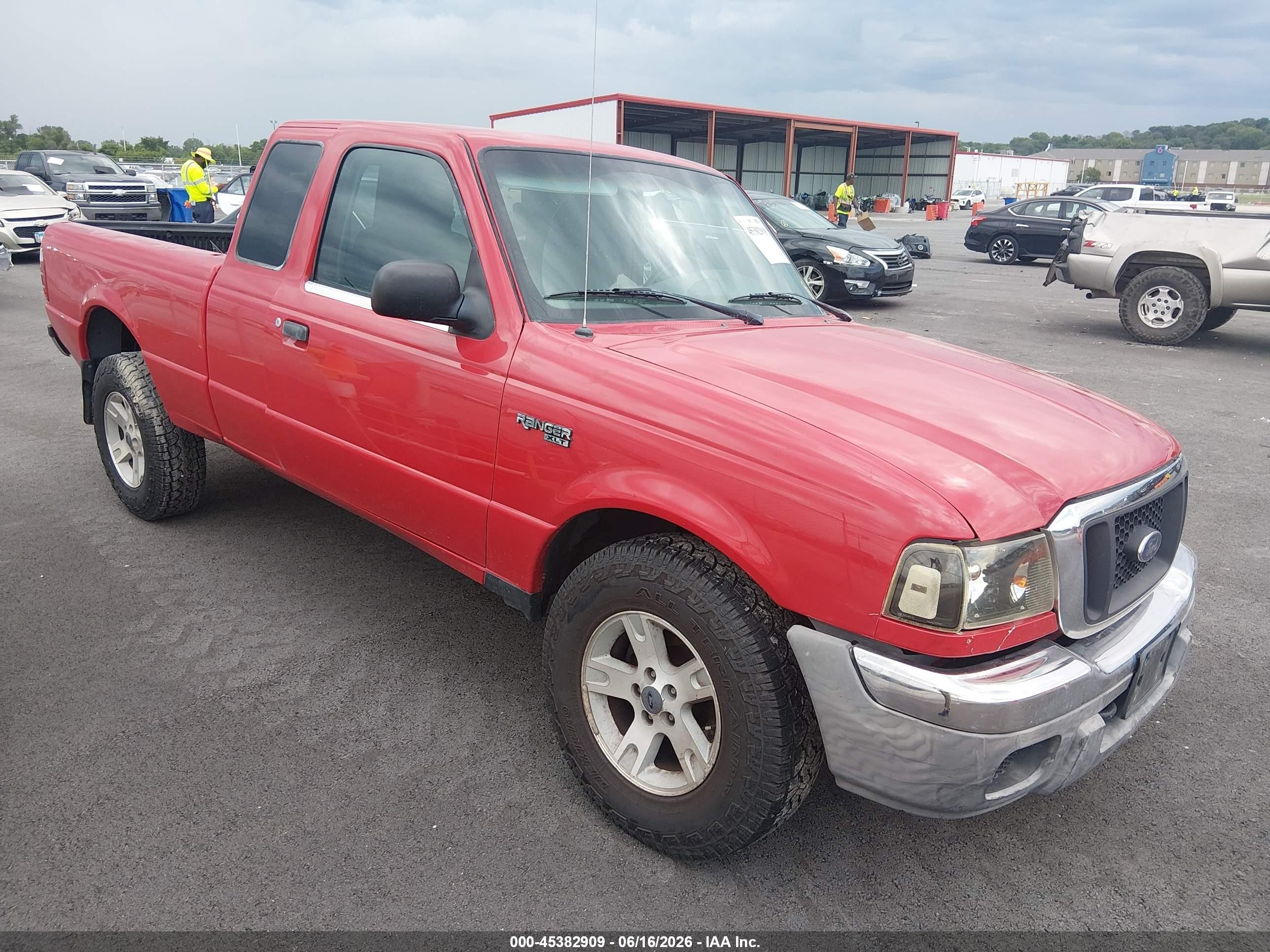 2004 Ford Ranger Xlt Red vin: 1FTZR15E74PB62454