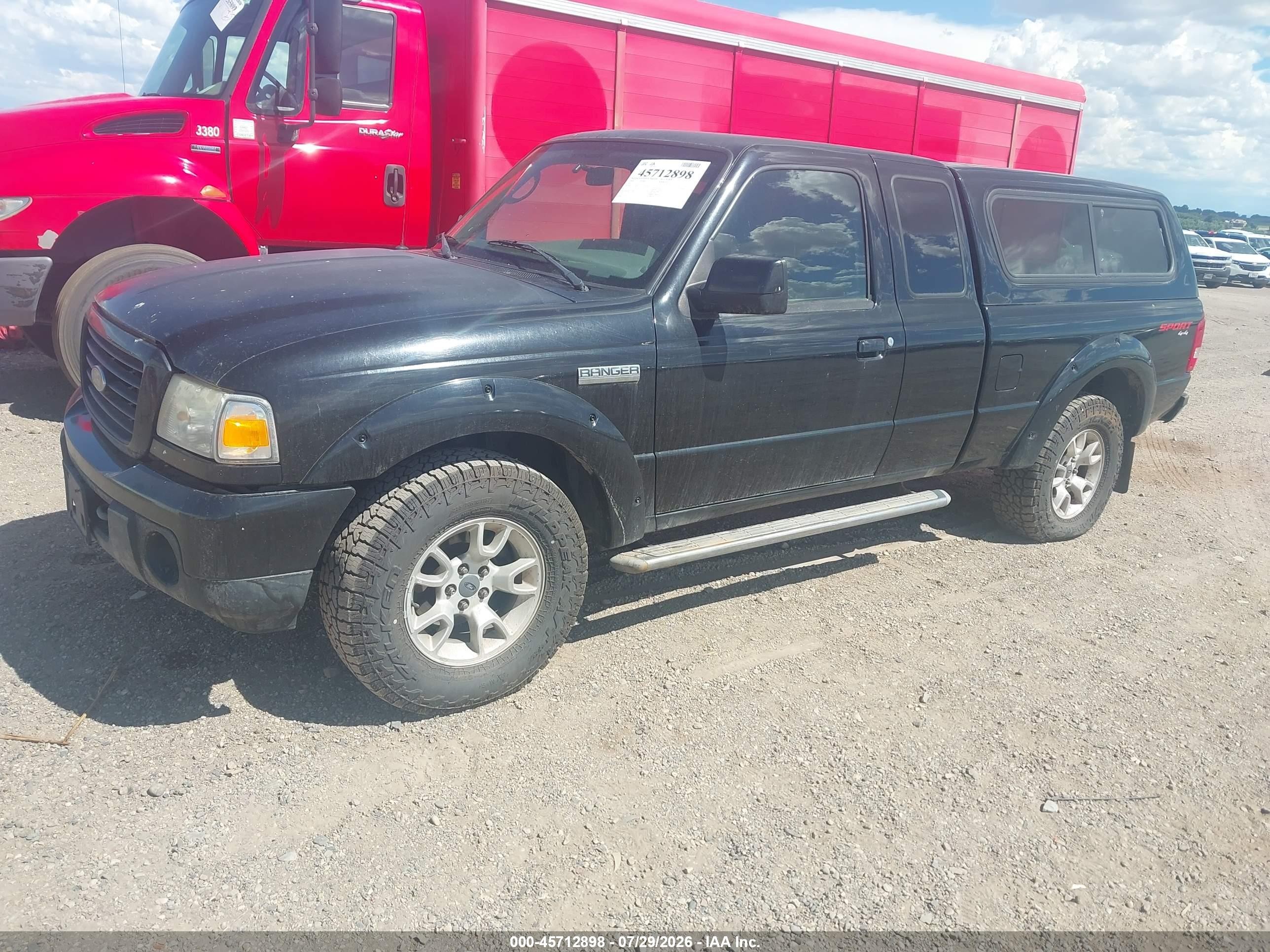 2008 Ford Ranger Super Cab Black vin: 1FTZR15E88PA20586