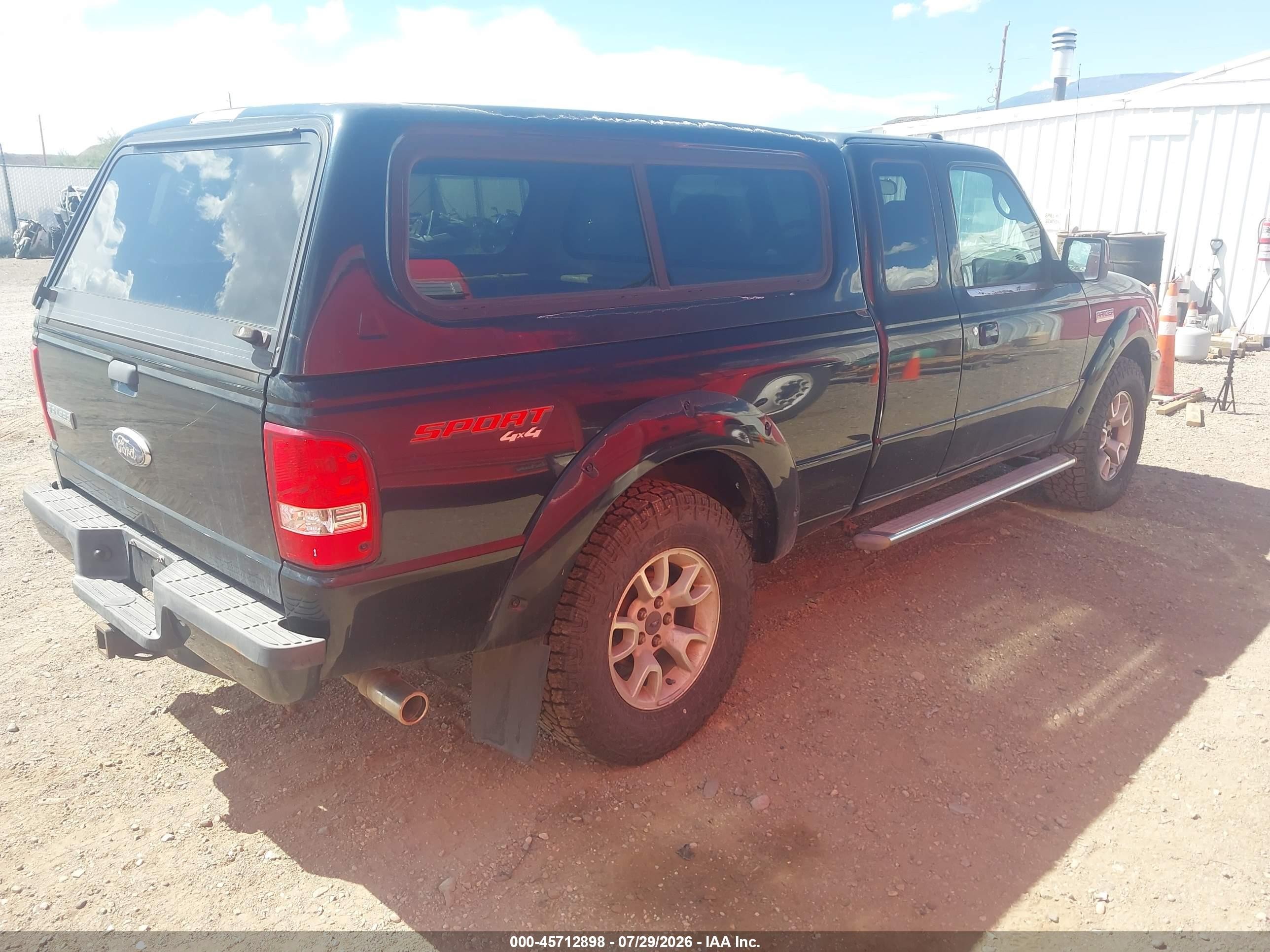 2008 Ford Ranger Super Cab Black vin: 1FTZR15E88PA20586