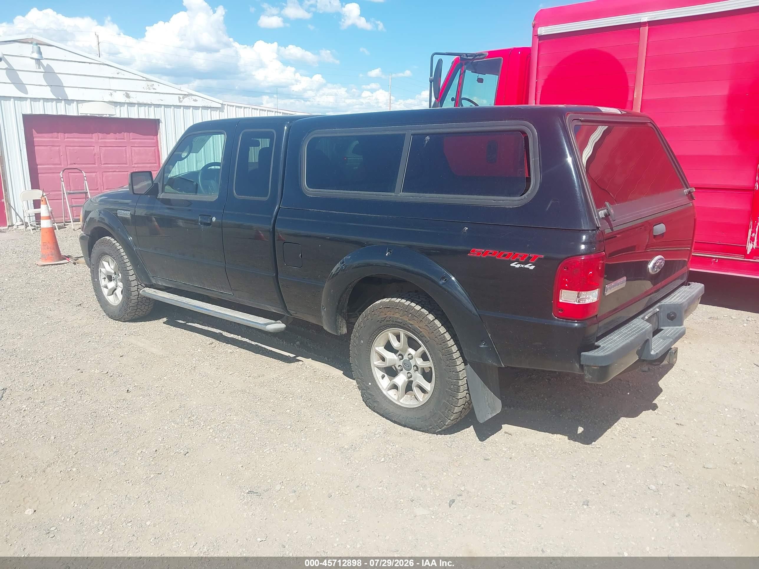 2008 Ford Ranger Super Cab Black vin: 1FTZR15E88PA20586