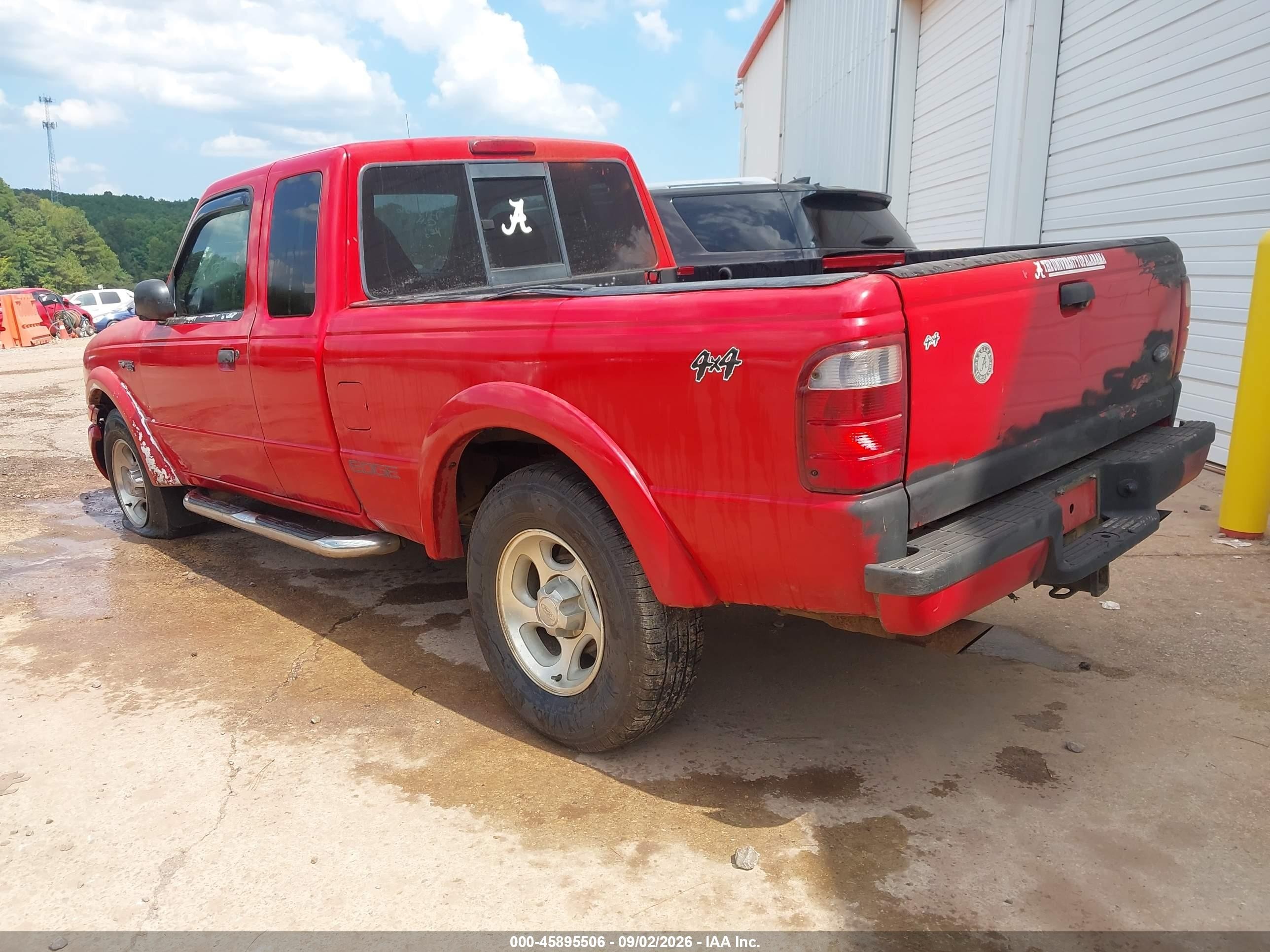 2001 Ford Ranger Edge/xlt Red vin: 1FTZR15E91TA80633