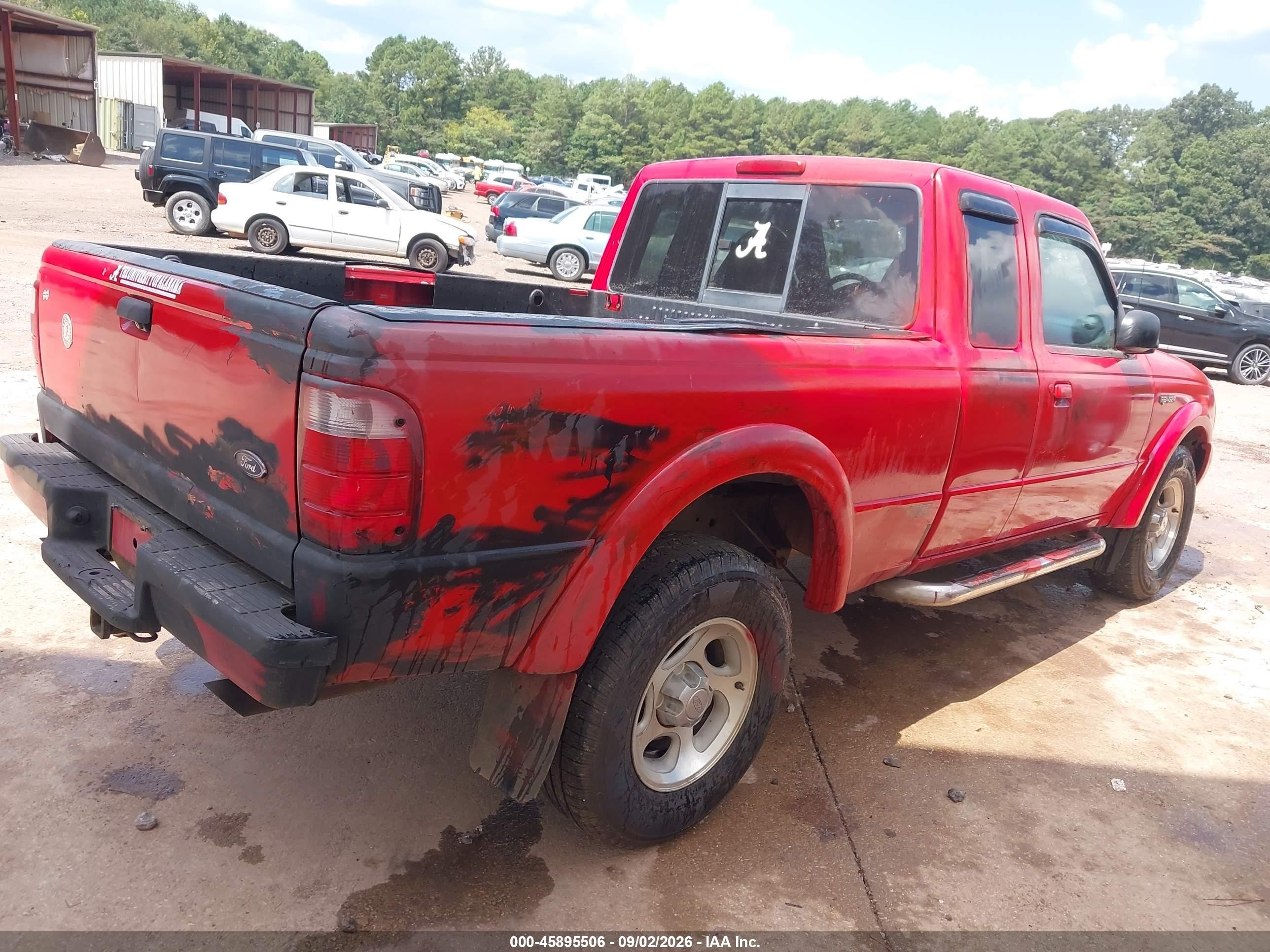2001 Ford Ranger Edge/xlt Red vin: 1FTZR15E91TA80633