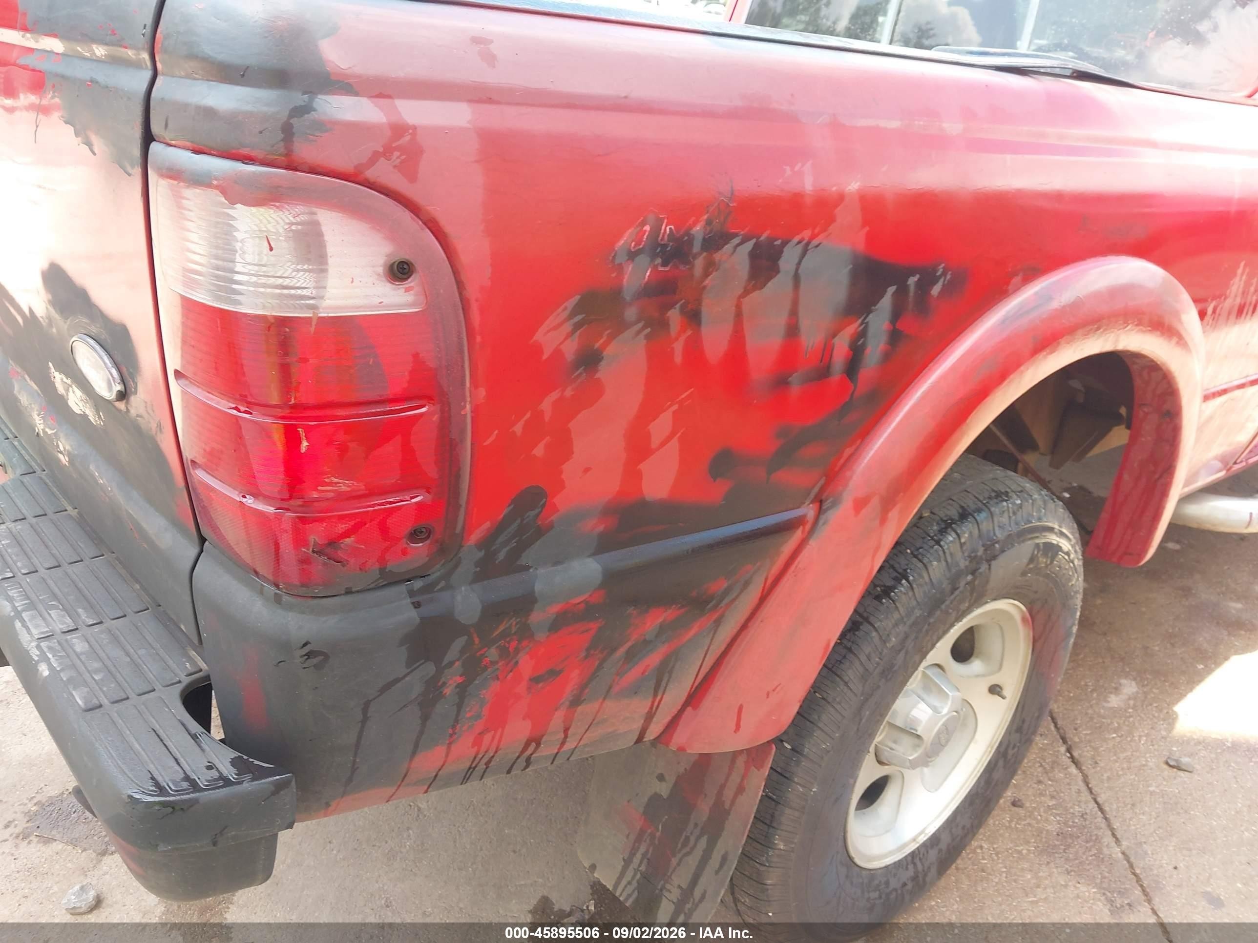 2001 Ford Ranger Edge/xlt Red vin: 1FTZR15E91TA80633
