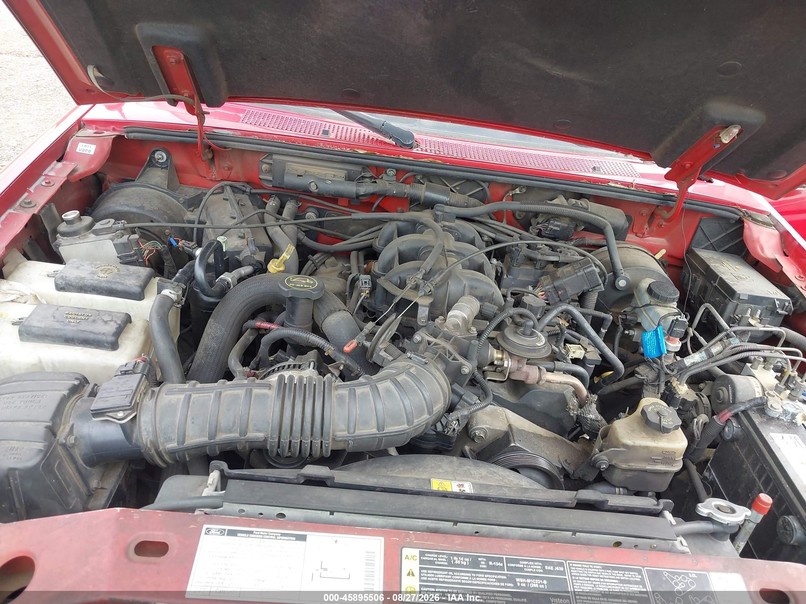 2001 Ford Ranger Edge/xlt Red vin: 1FTZR15E91TA80633