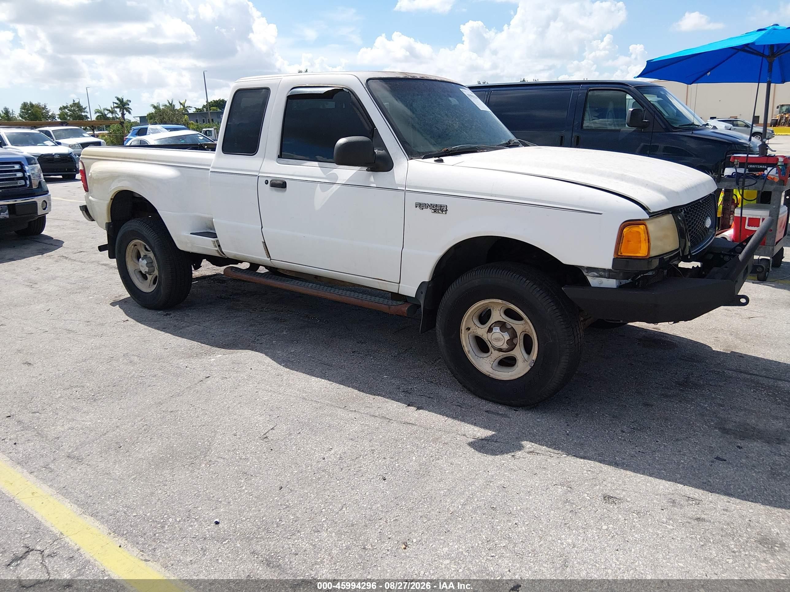 2002 Ford Ranger Xlt White vin: 1FTZR15E92TA77412