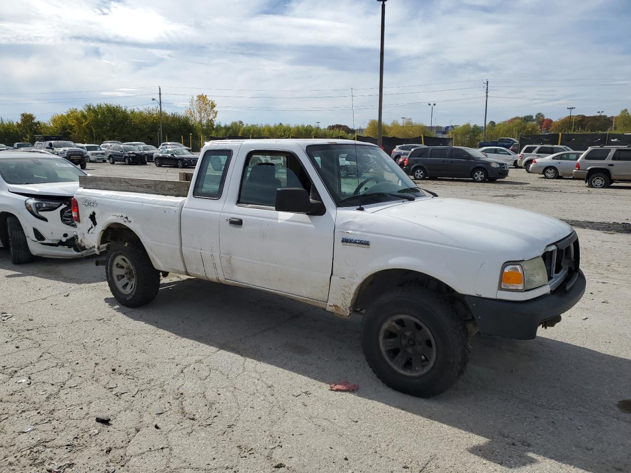 2007 Ford Ranger Super Cab White vin: 1FTZR15E97PA00653