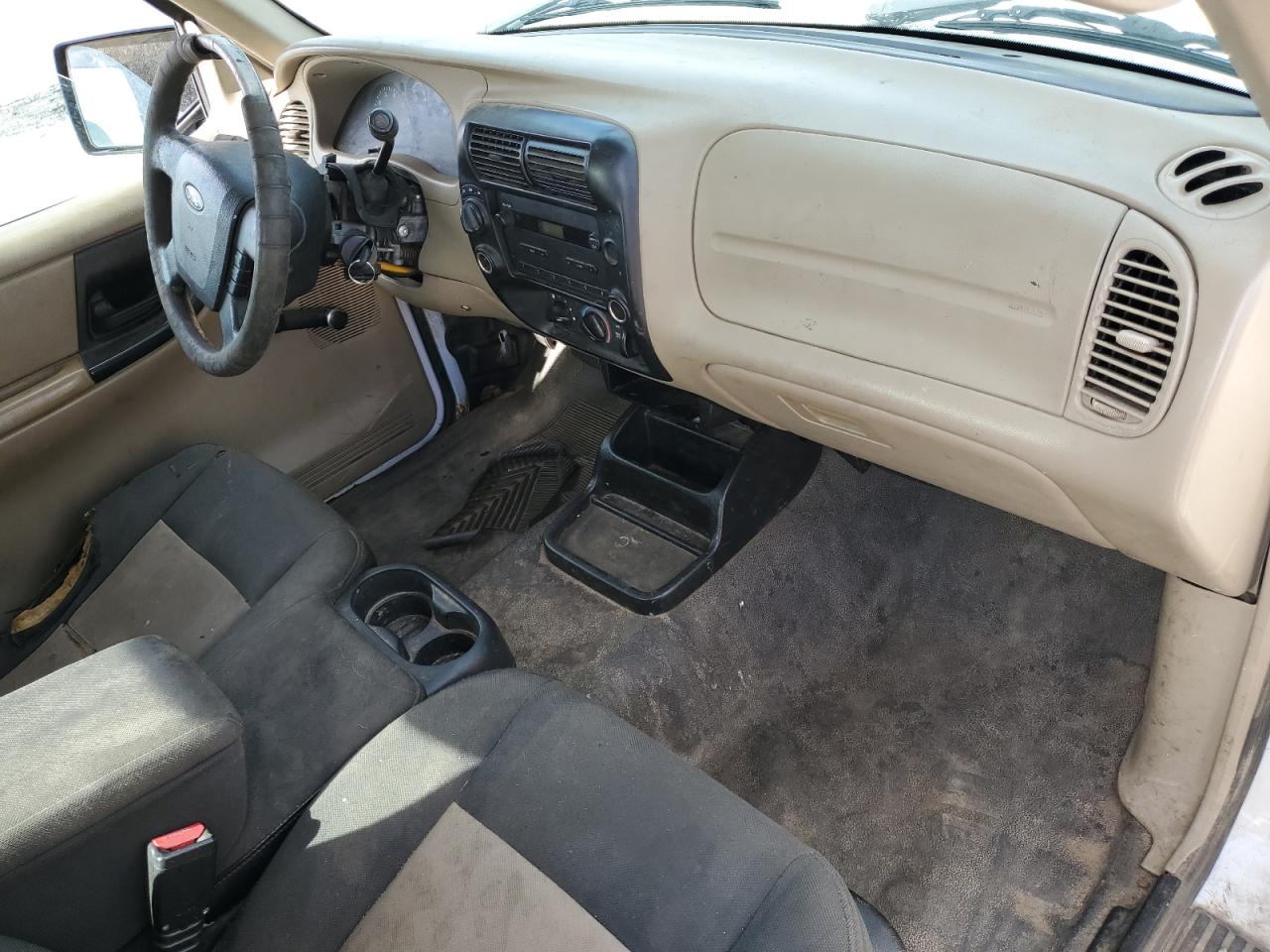 2007 Ford Ranger Super Cab White vin: 1FTZR15E97PA00653