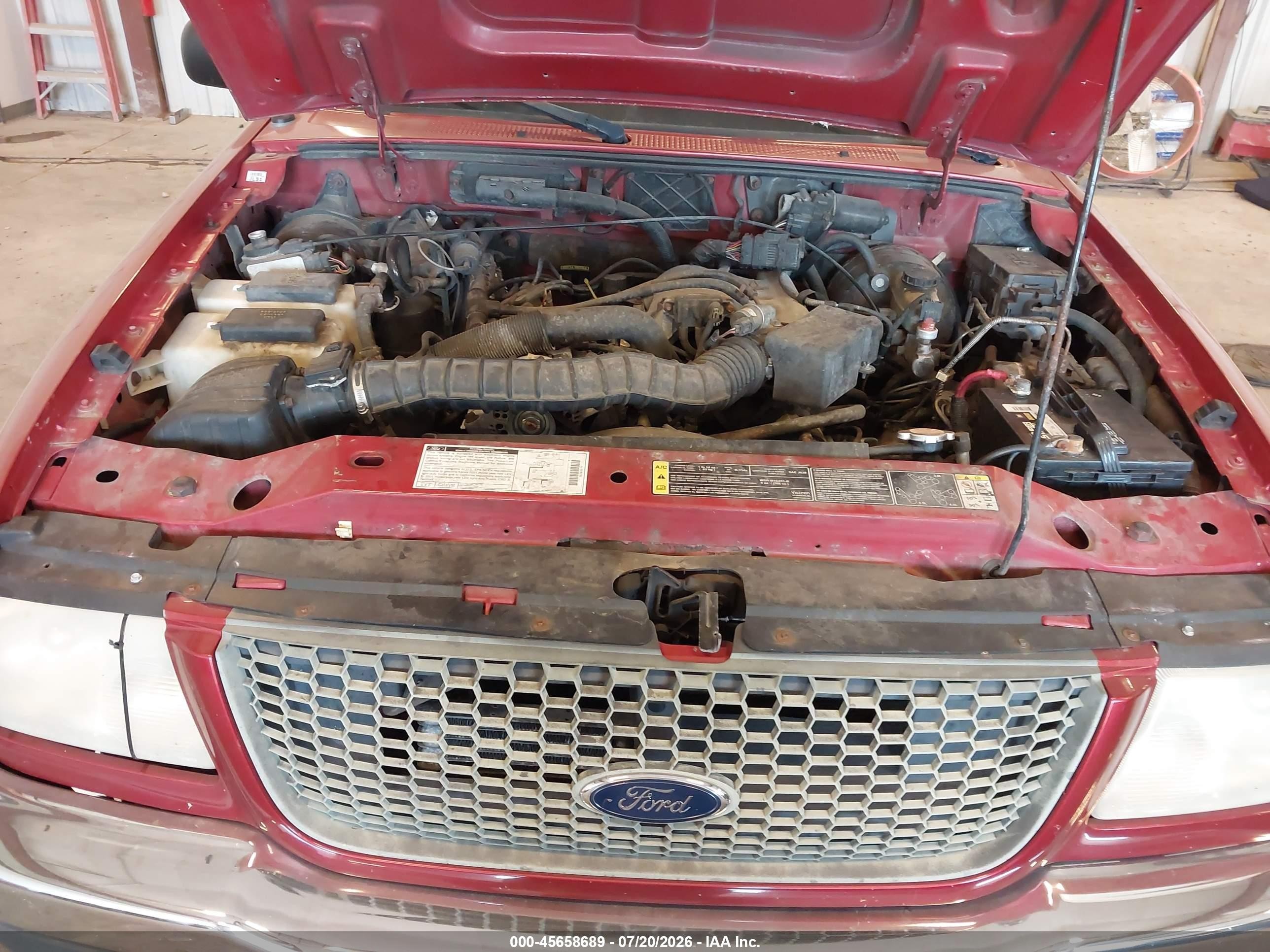 2001 Ford Ranger Edge/xlt Red vin: 1FTZR15U31TA15607