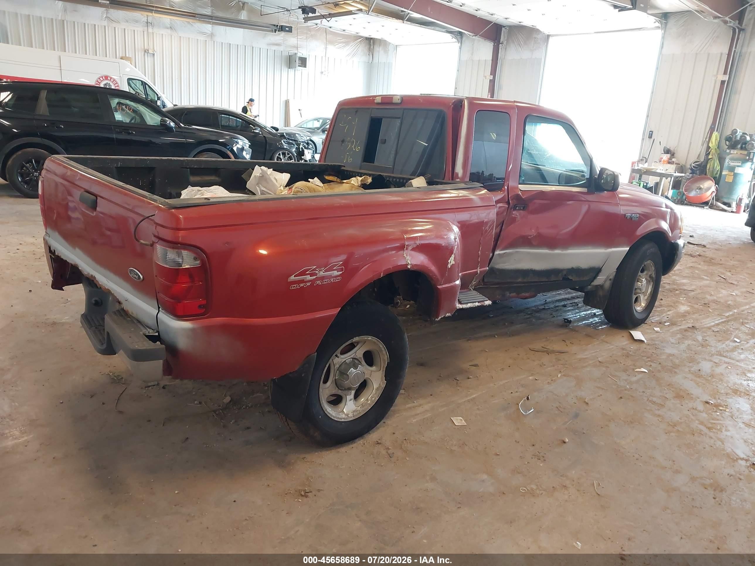 2001 Ford Ranger Edge/xlt Red vin: 1FTZR15U31TA15607