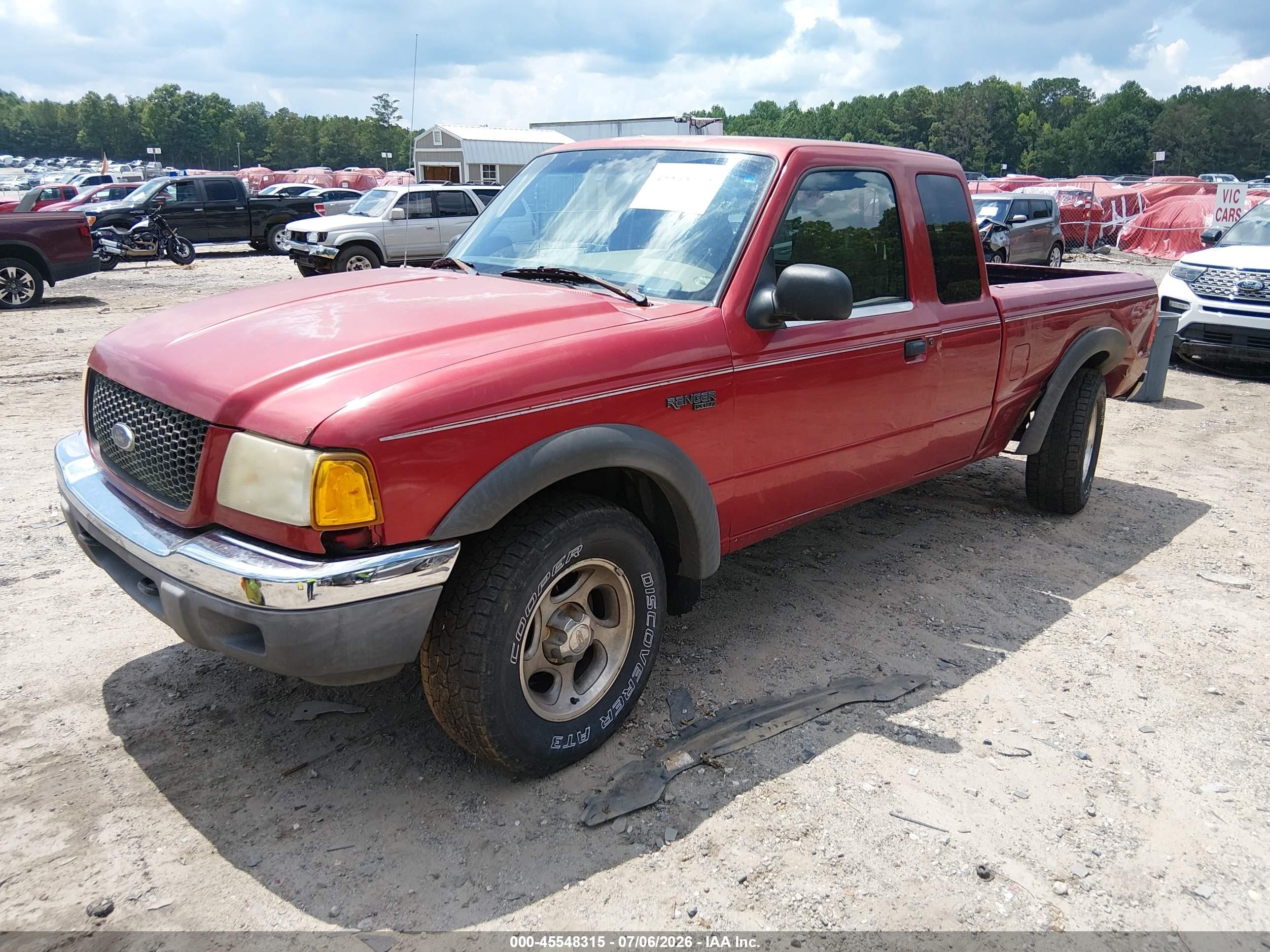 2001 Ford Ranger Edge/xlt Red vin: 1FTZR15U51TA50620