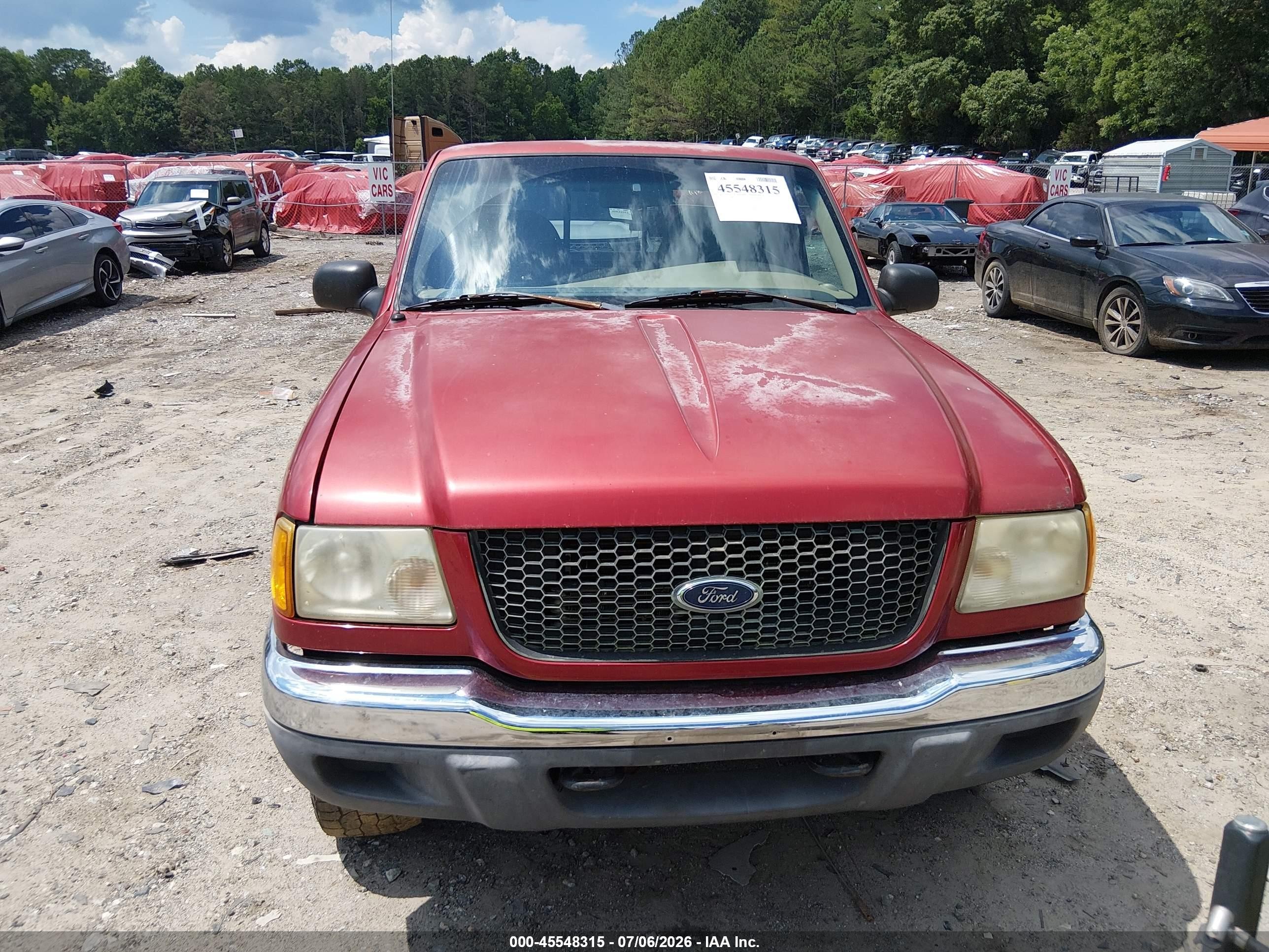 2001 Ford Ranger Edge/xlt Red vin: 1FTZR15U51TA50620