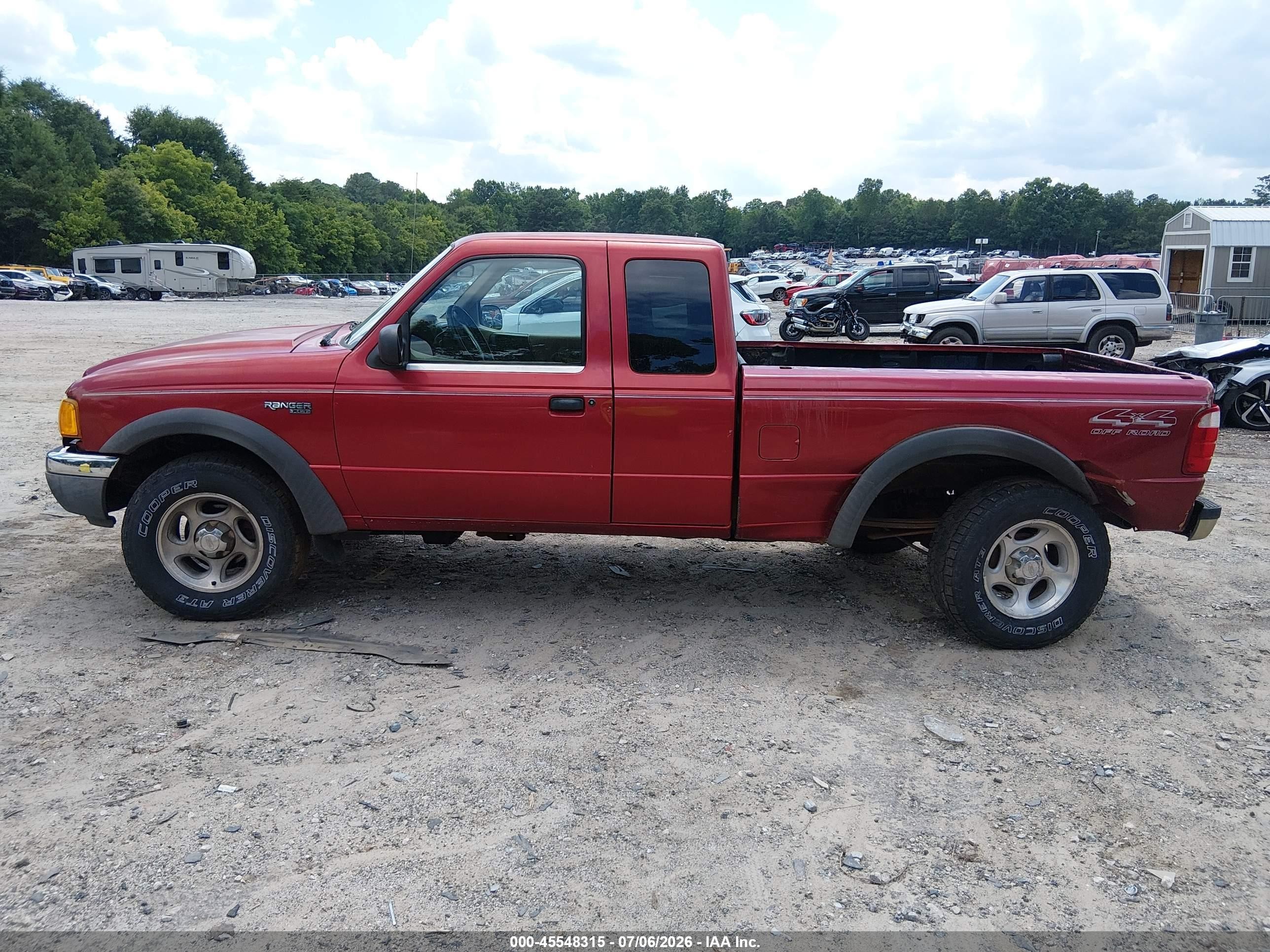 2001 Ford Ranger Edge/xlt Red vin: 1FTZR15U51TA50620