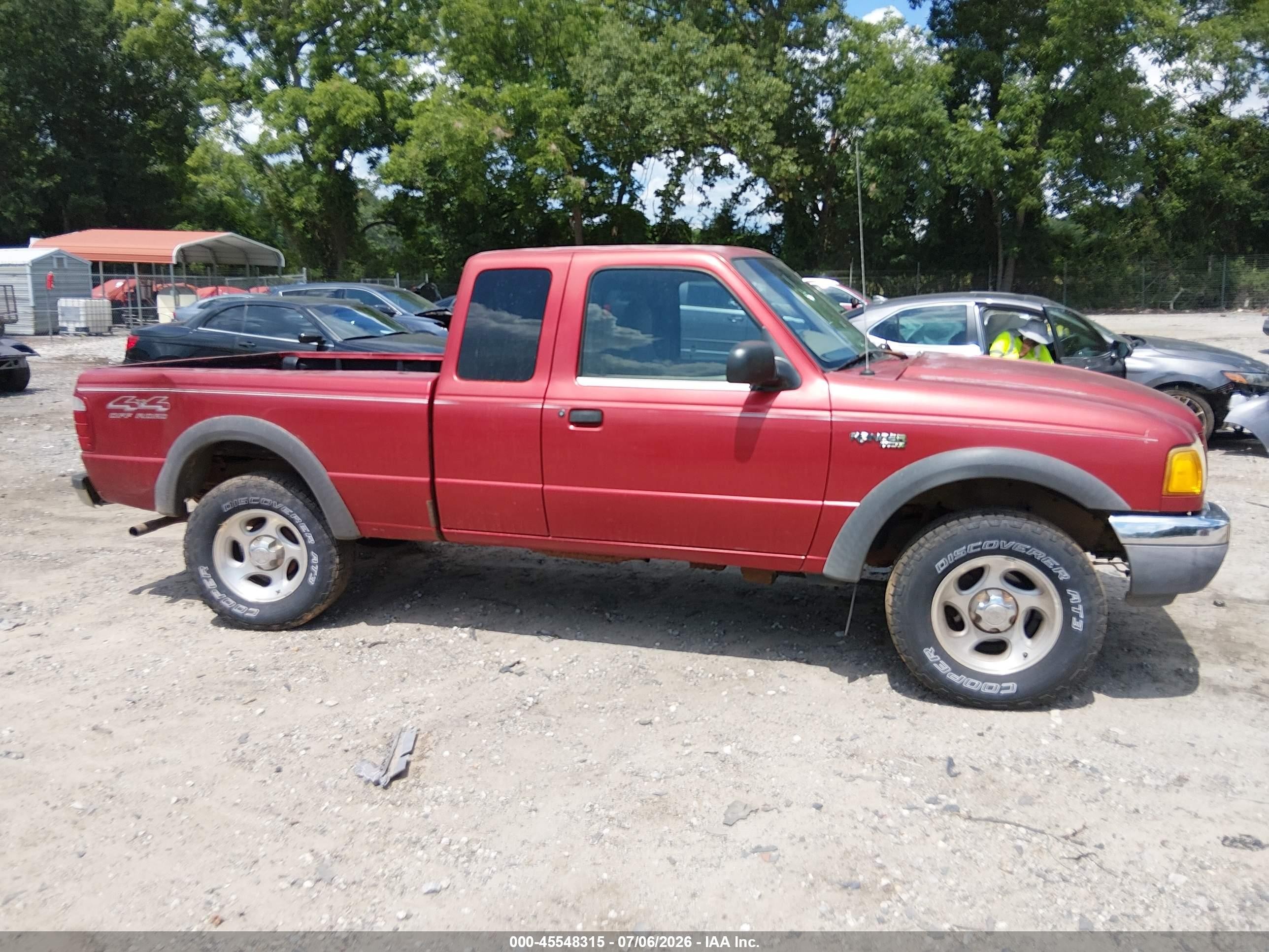 2001 Ford Ranger Edge/xlt Red vin: 1FTZR15U51TA50620