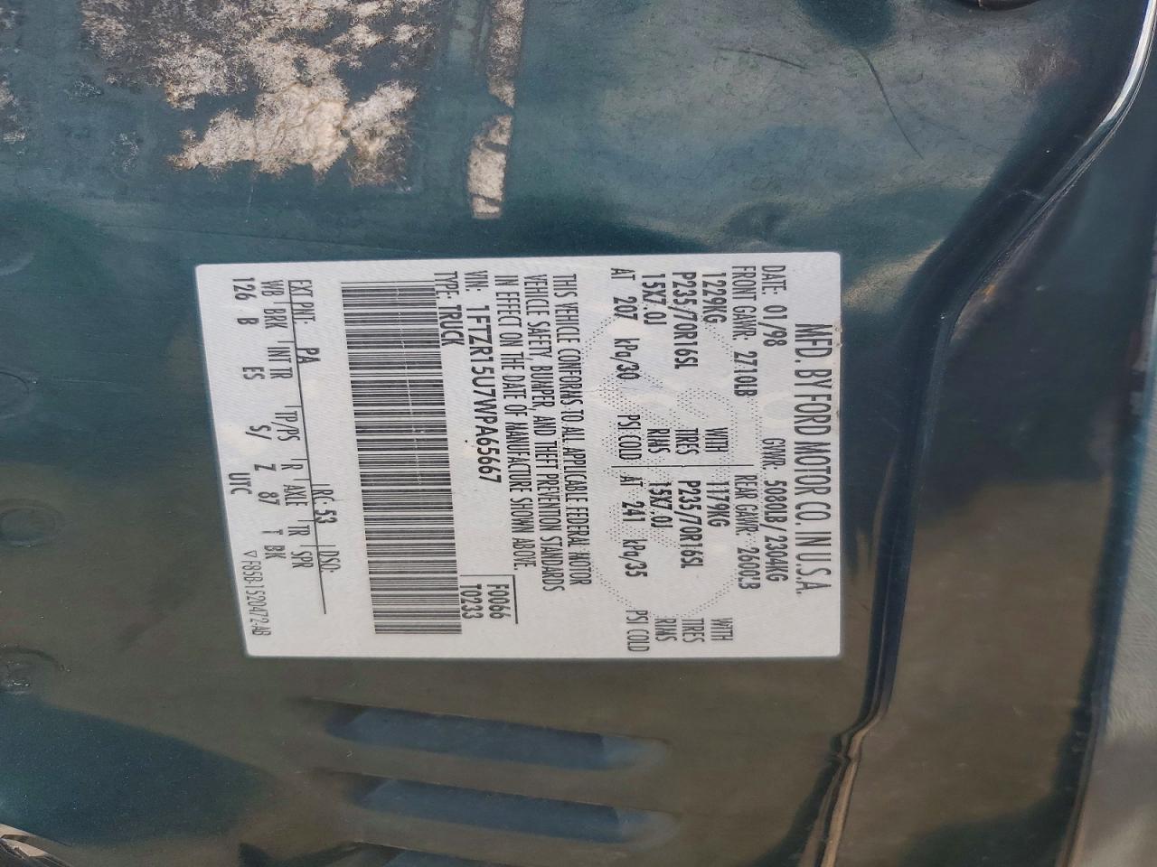 1998 Ford Ranger Super Cab Green vin: 1FTZR15U7WPA65667