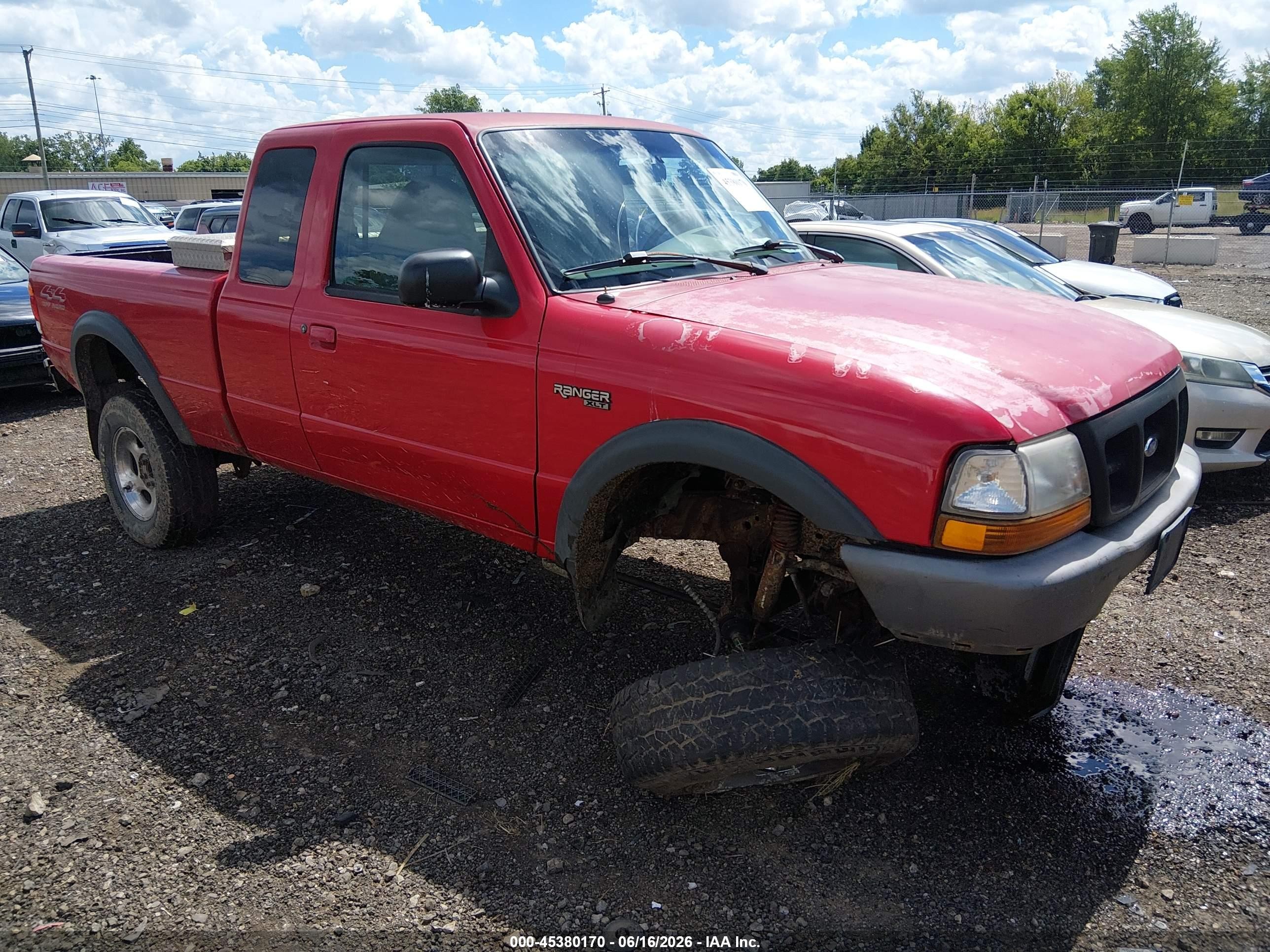 1998 Ford Ranger Splash/xl/xlt Red vin: 1FTZR15U9WTA61983