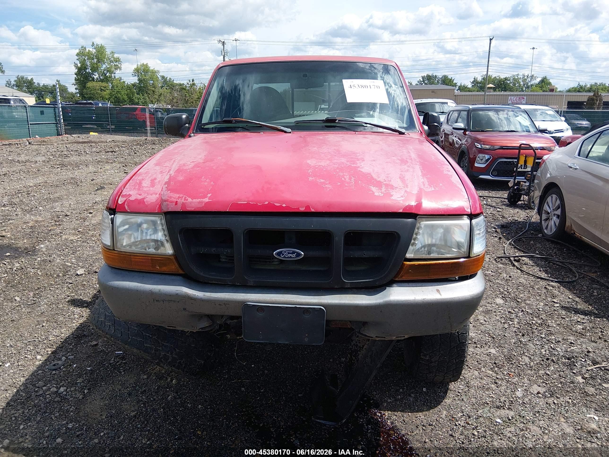 1998 Ford Ranger Splash/xl/xlt Red vin: 1FTZR15U9WTA61983