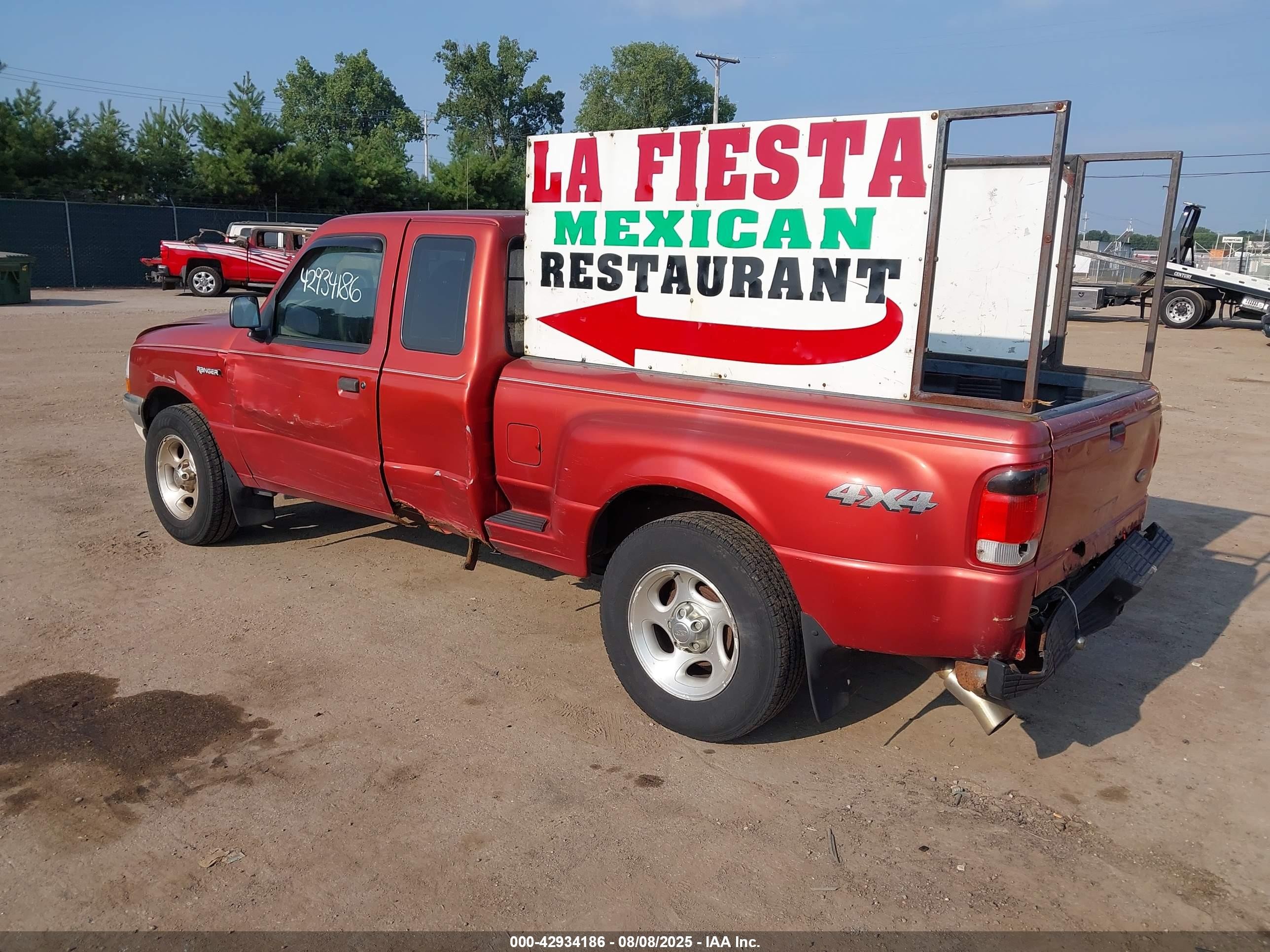 1998 Ford Ranger Splash/xl/xlt Orange vin: 1FTZR15UXWPA34476