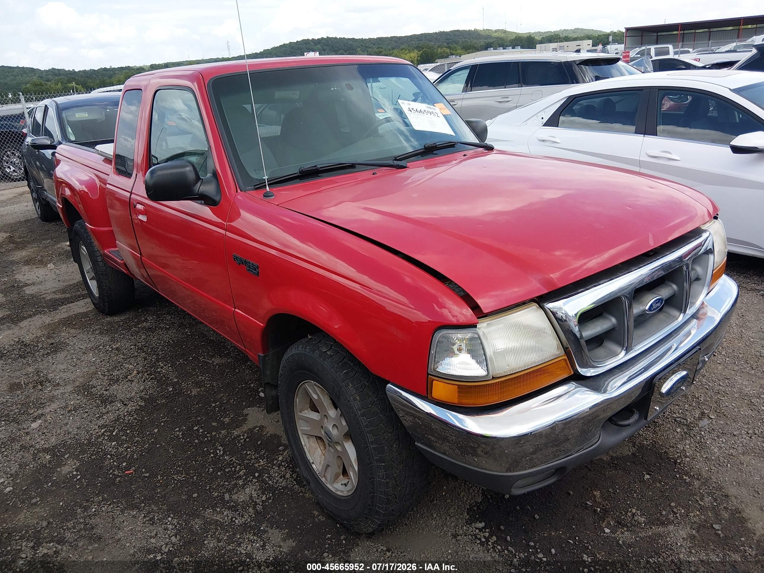 2000 Ford Ranger Xl/xlt Red vin: 1FTZR15V0YPB61099