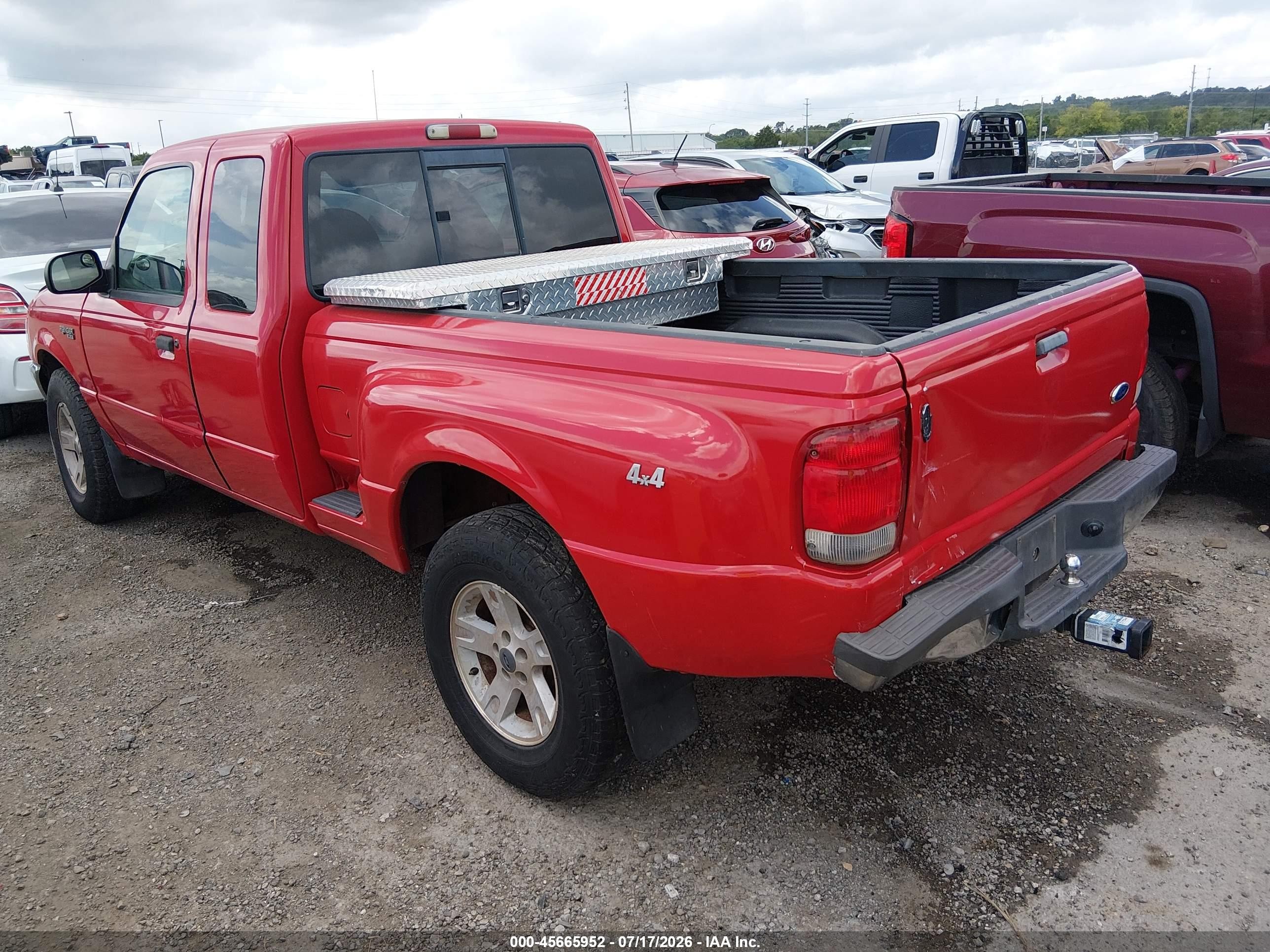 2000 Ford Ranger Xl/xlt Red vin: 1FTZR15V0YPB61099