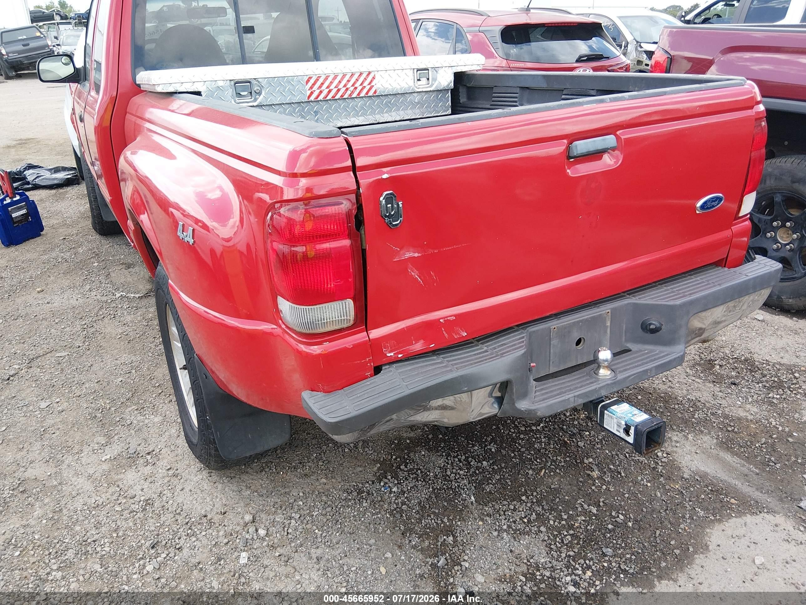 2000 Ford Ranger Xl/xlt Red vin: 1FTZR15V0YPB61099