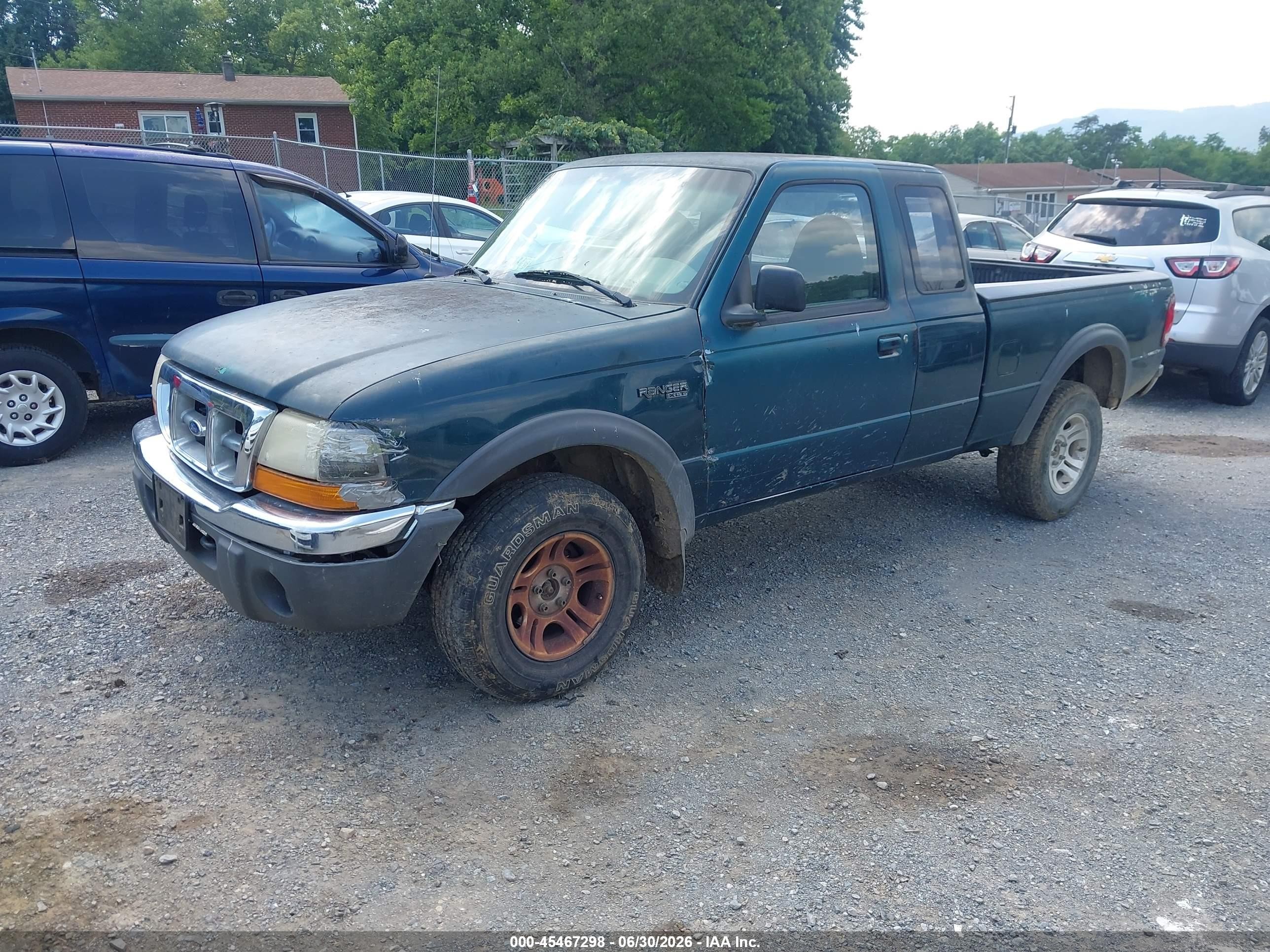 2000 Ford Ranger Xl/xlt Green vin: 1FTZR15V1YTA93791