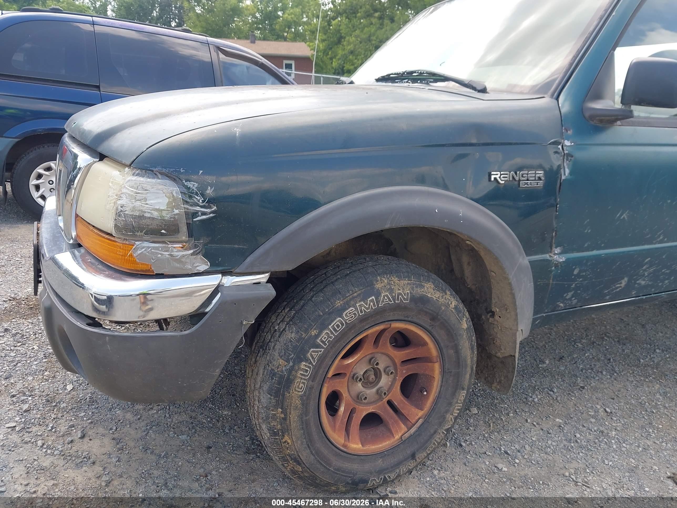 2000 Ford Ranger Xl/xlt Green vin: 1FTZR15V1YTA93791