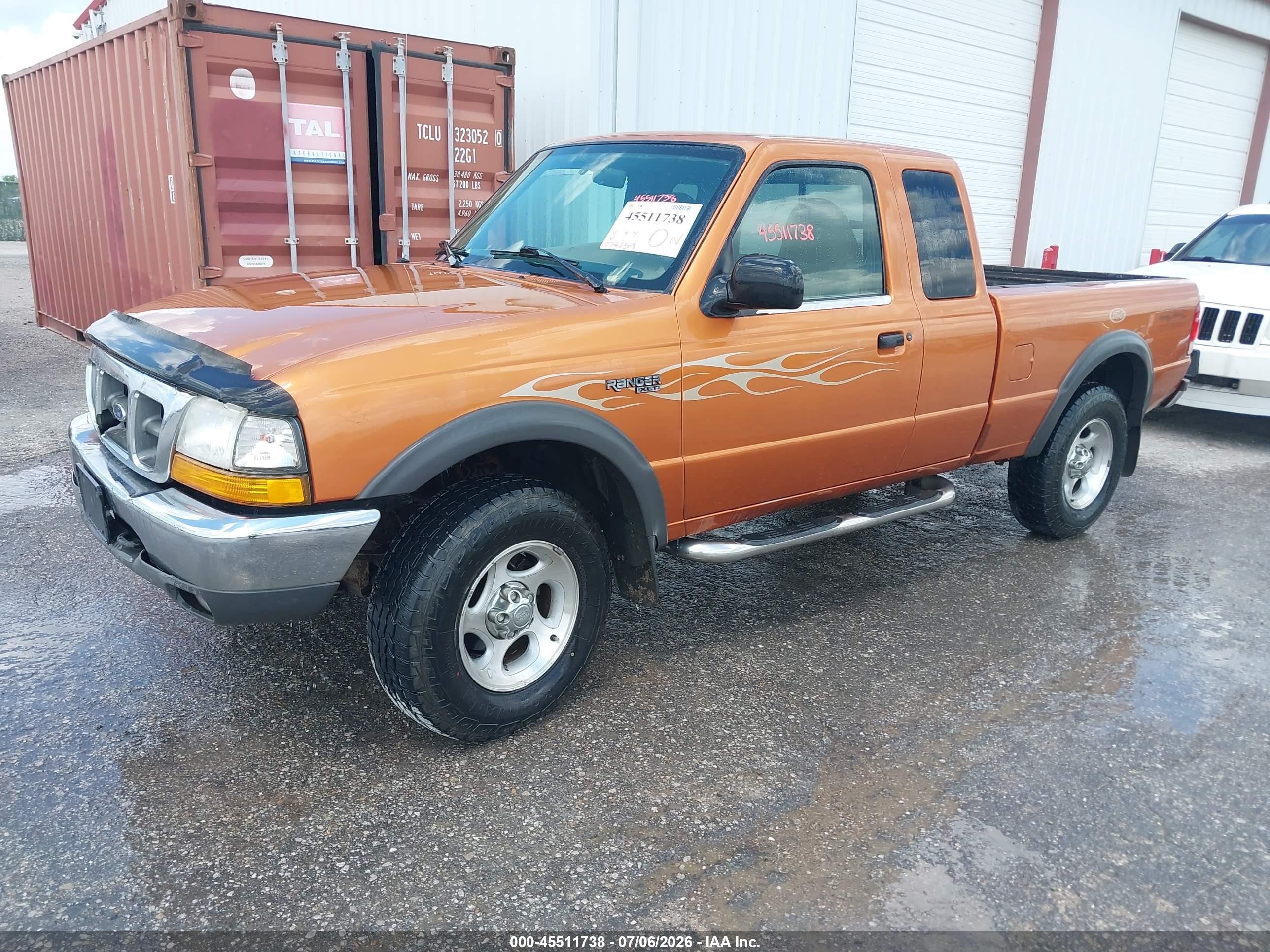 2000 Ford Ranger Xl/xlt Orange vin: 1FTZR15V3YTA11849