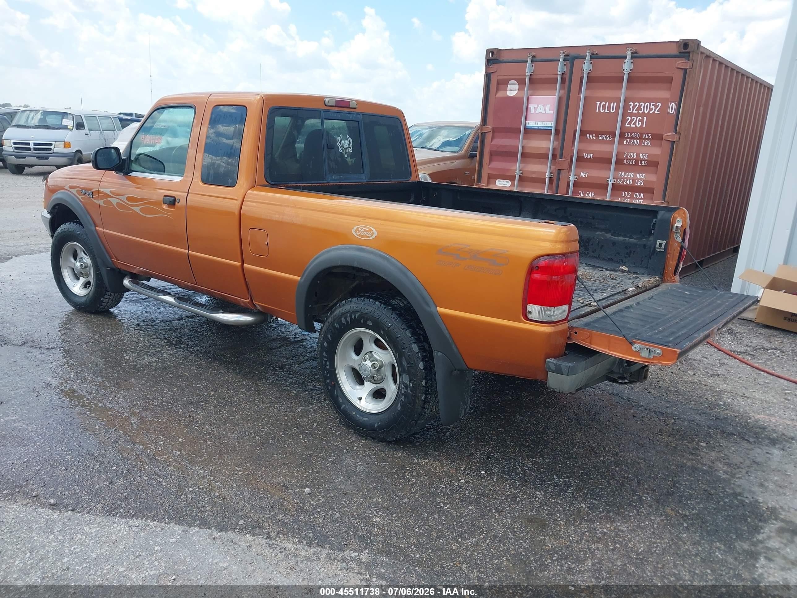 2000 Ford Ranger Xl/xlt Orange vin: 1FTZR15V3YTA11849