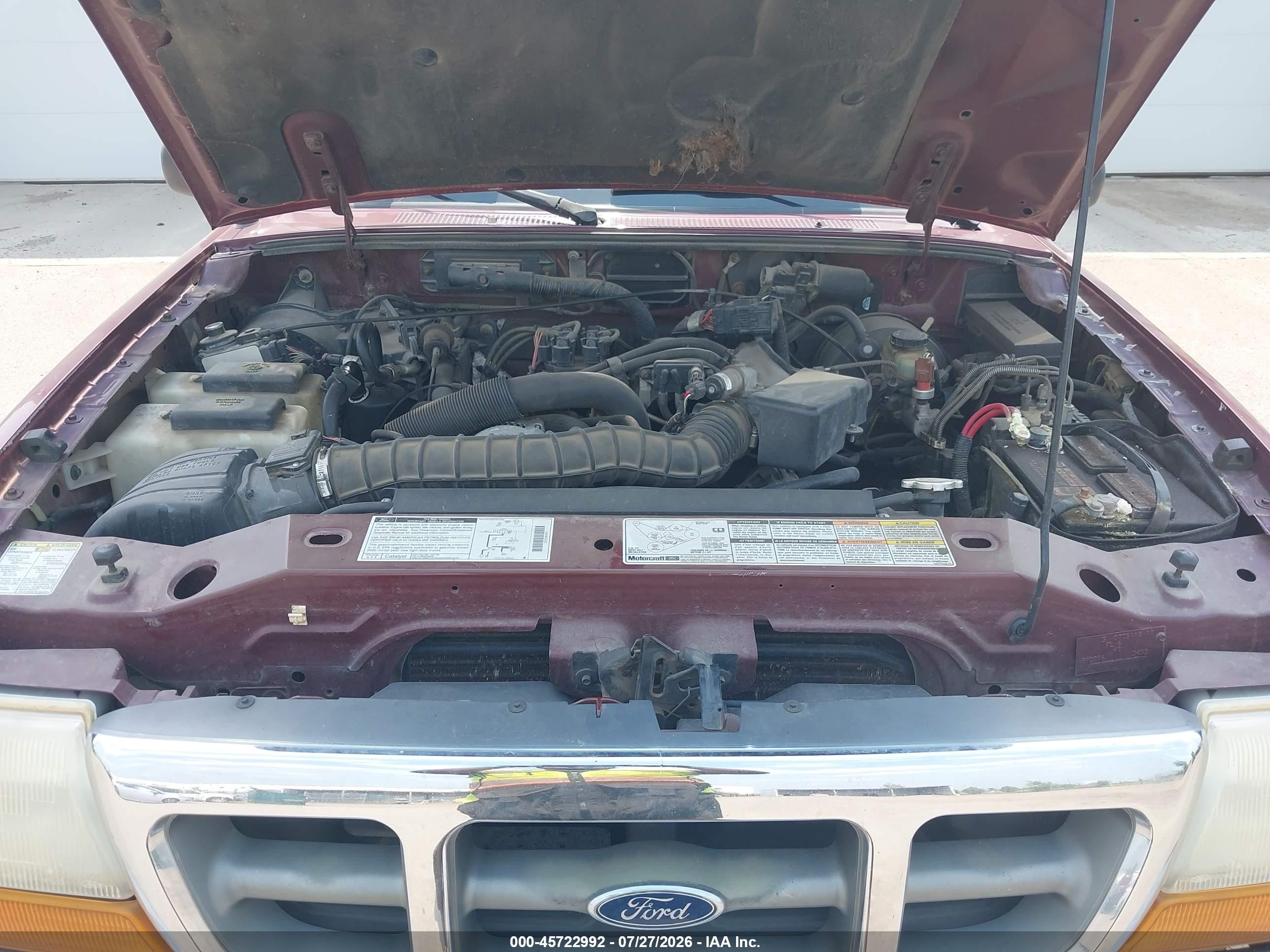 2000 Ford Ranger Xl/xlt Красный vin: 1FTZR15V5YPA08797