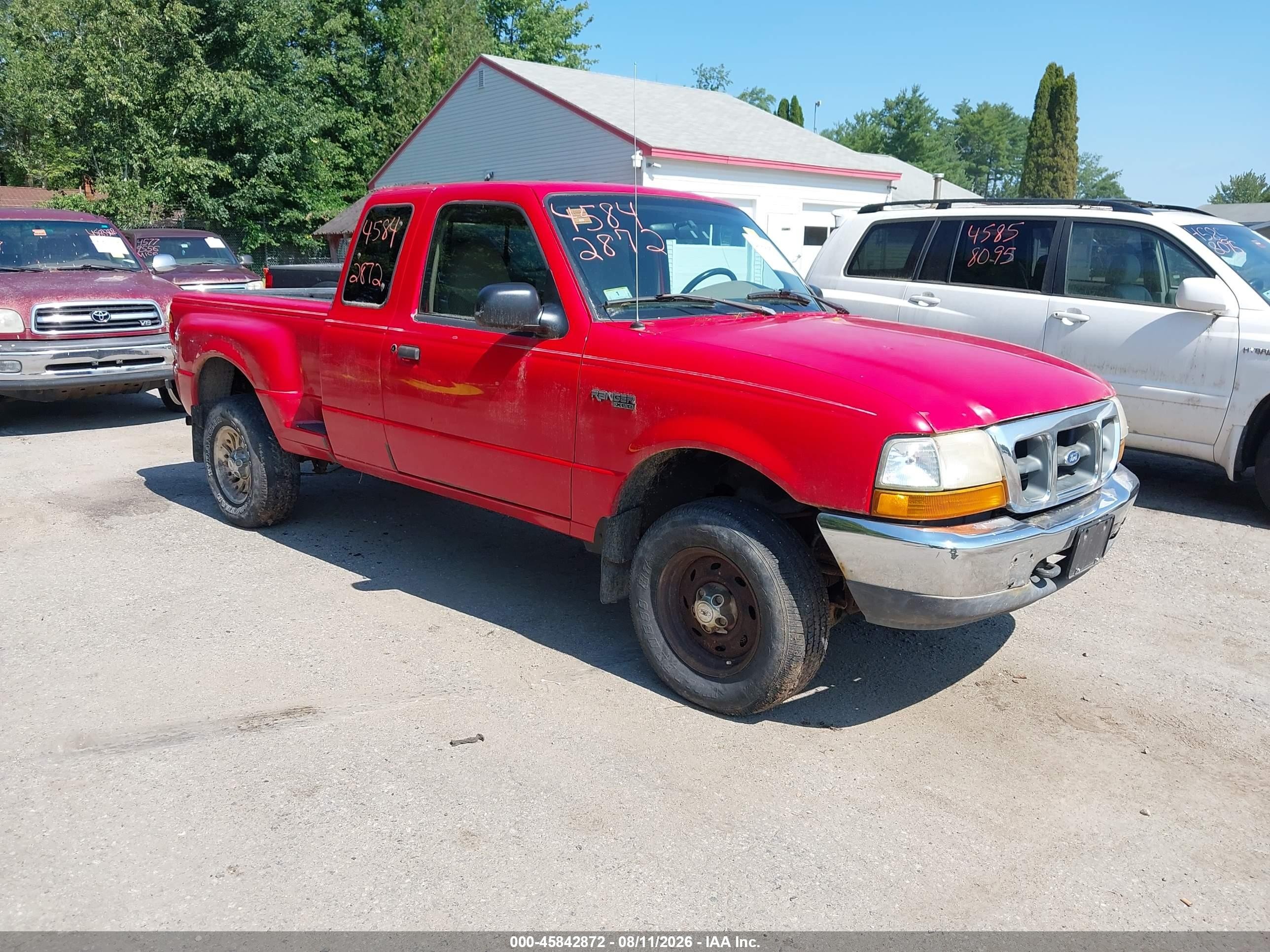 1999 Ford Ranger Xl/xlt Red vin: 1FTZR15V8XTA78848