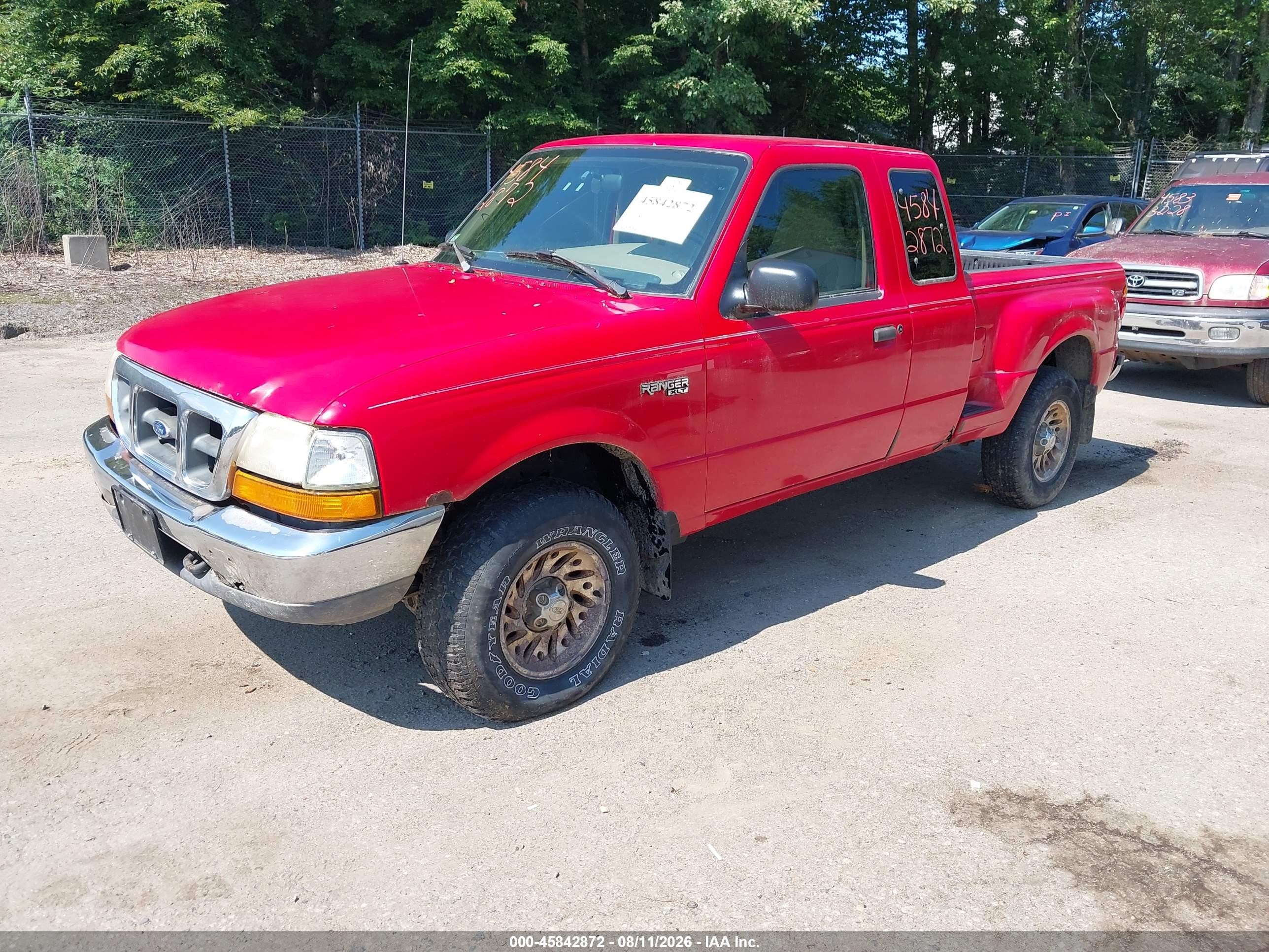 1999 Ford Ranger Xl/xlt Red vin: 1FTZR15V8XTA78848