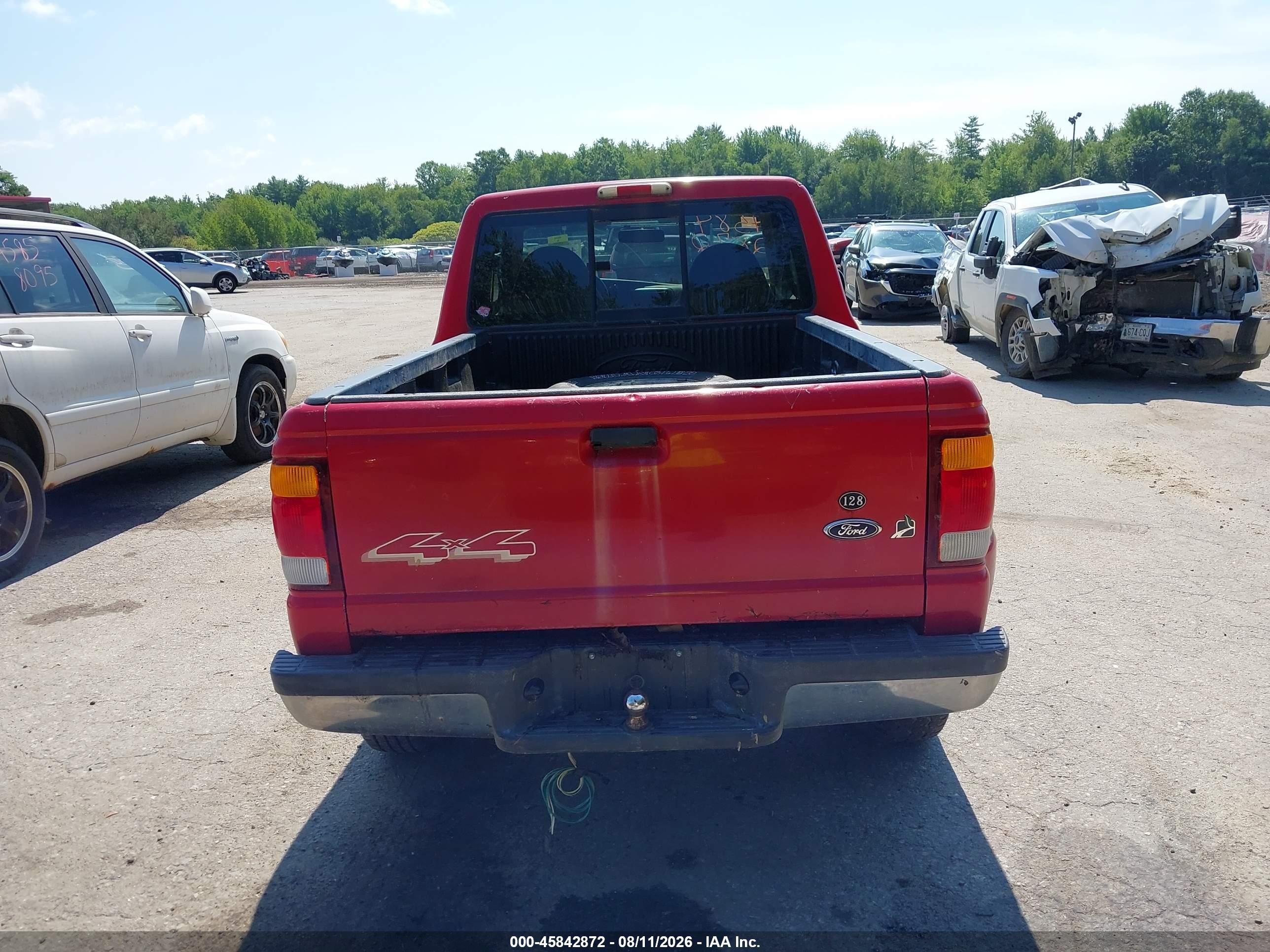 1999 Ford Ranger Xl/xlt Red vin: 1FTZR15V8XTA78848
