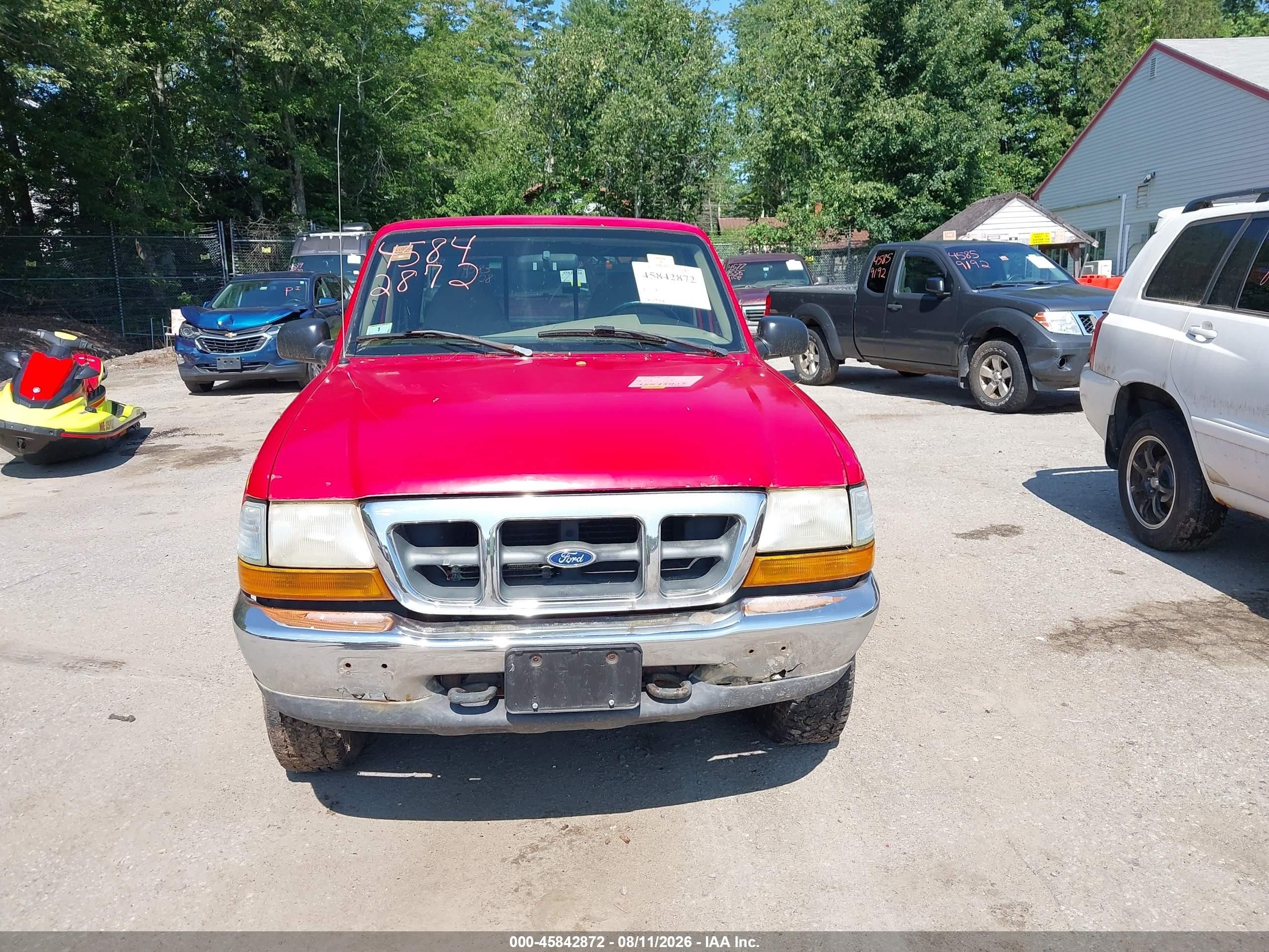 1999 Ford Ranger Xl/xlt Red vin: 1FTZR15V8XTA78848