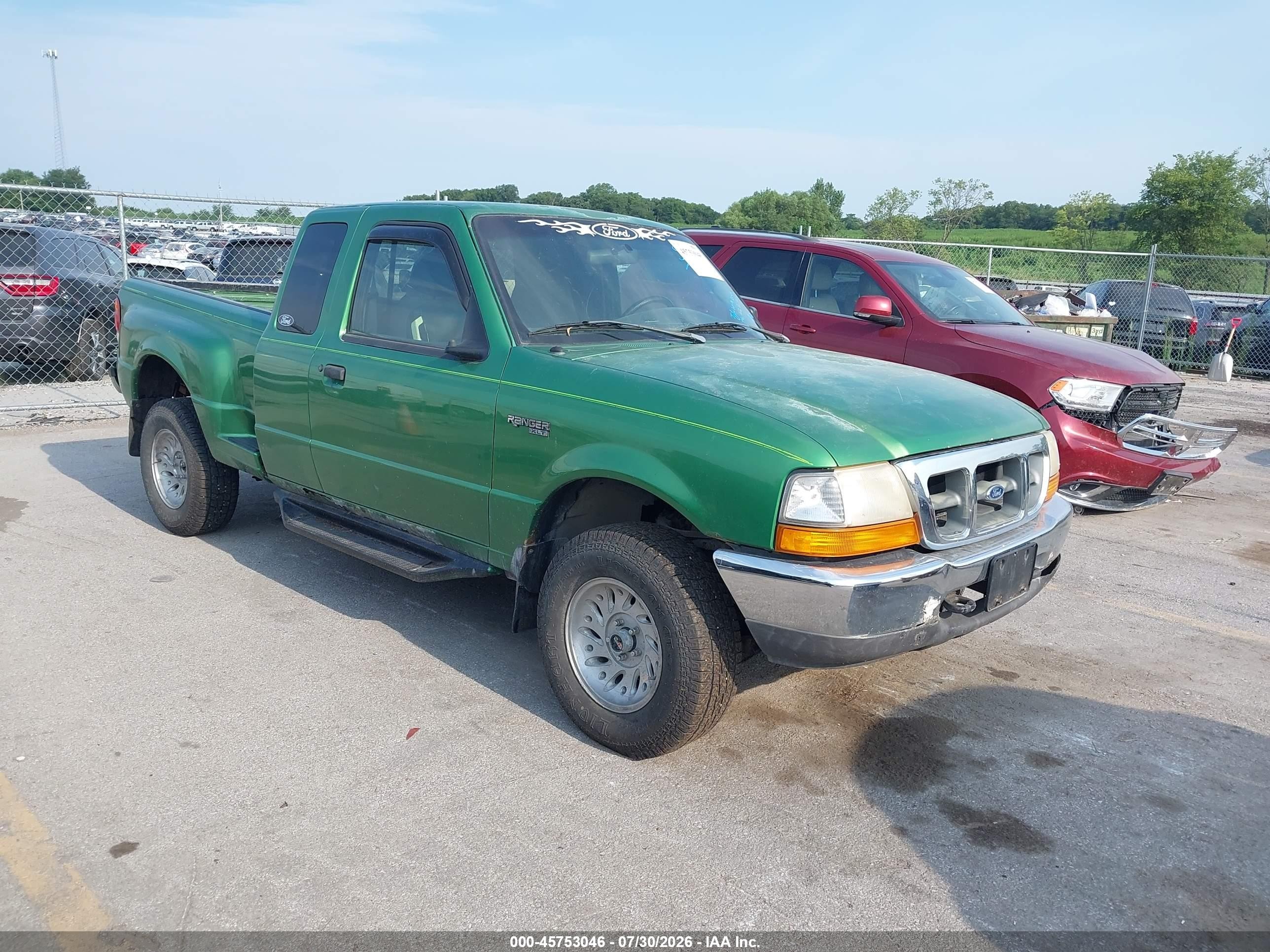 1999 Ford Ranger Xl/xlt Green vin: 1FTZR15V9XPB37169