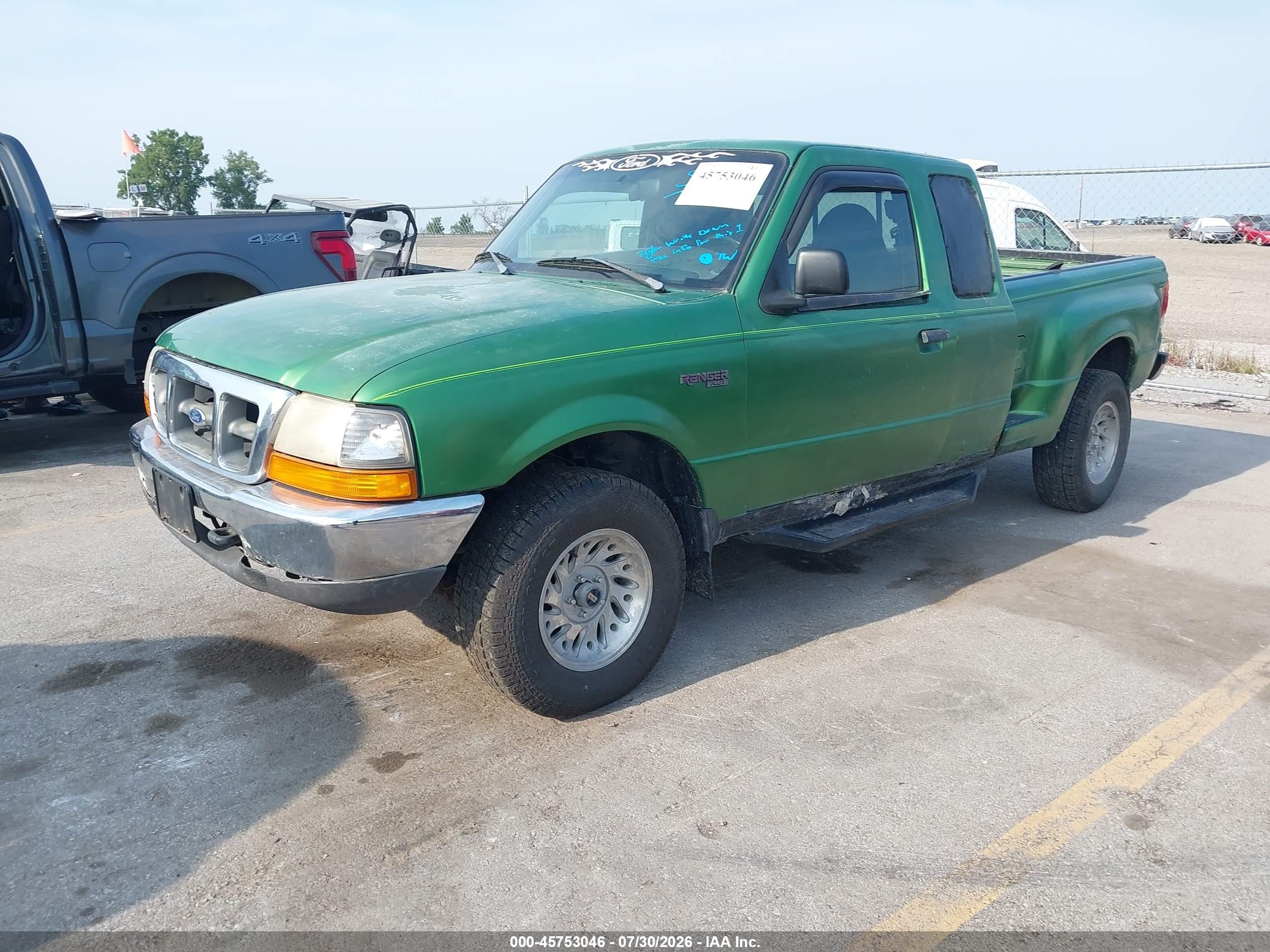 1999 Ford Ranger Xl/xlt Green vin: 1FTZR15V9XPB37169