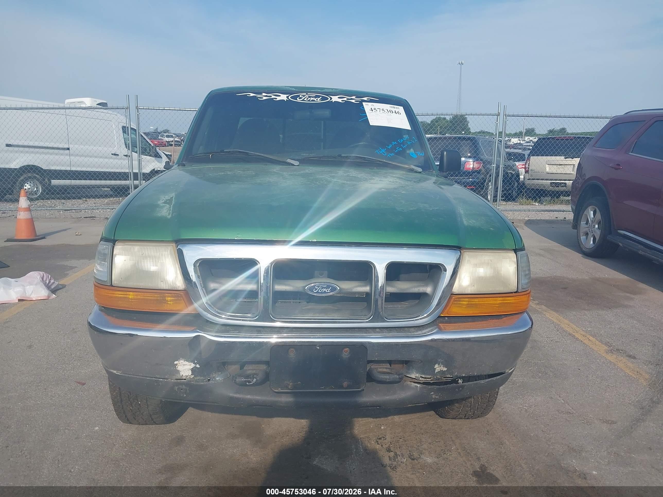 1999 Ford Ranger Xl/xlt Green vin: 1FTZR15V9XPB37169