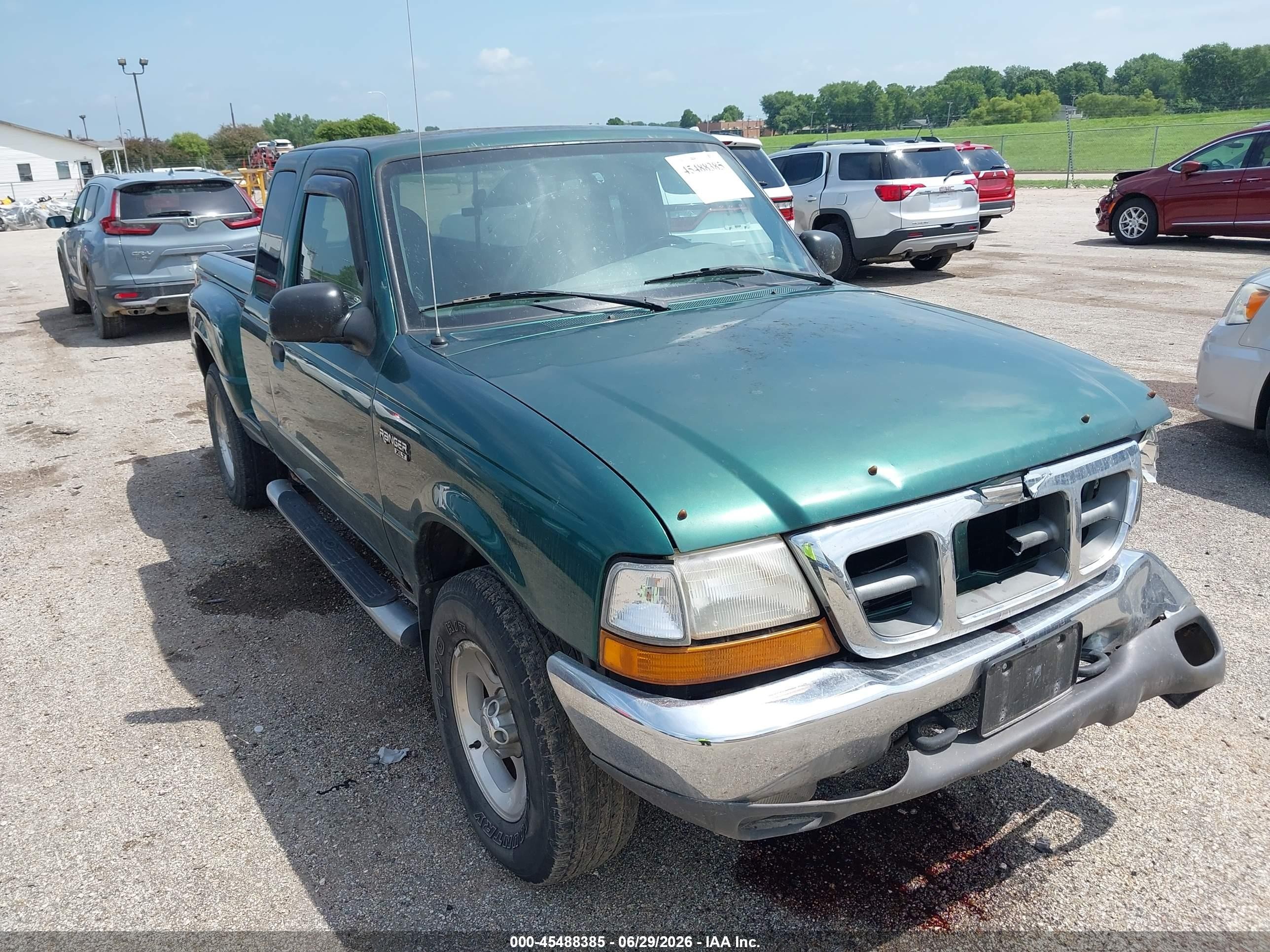1999 Ford Ranger Xl/xlt Green vin: 1FTZR15V9XPB44560