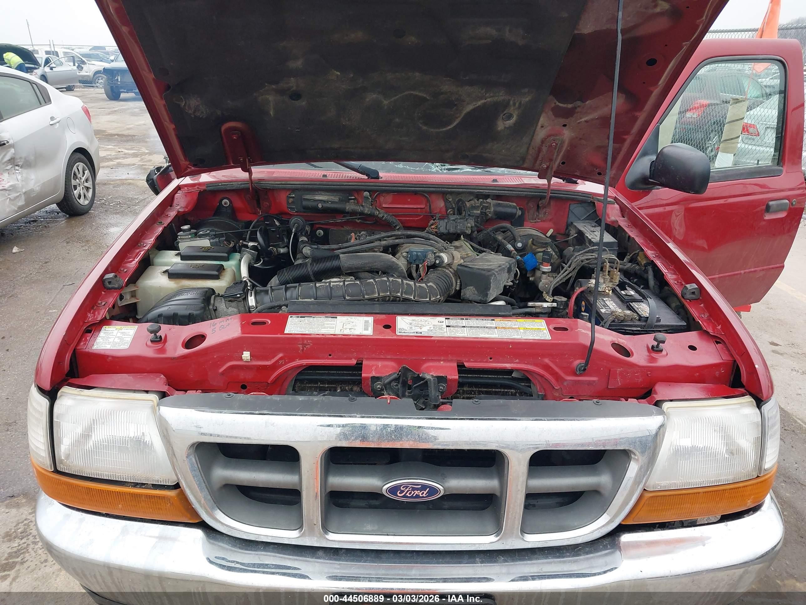 2000 Ford Ranger Xl/xlt Red vin: 1FTZR15VXYPC06064