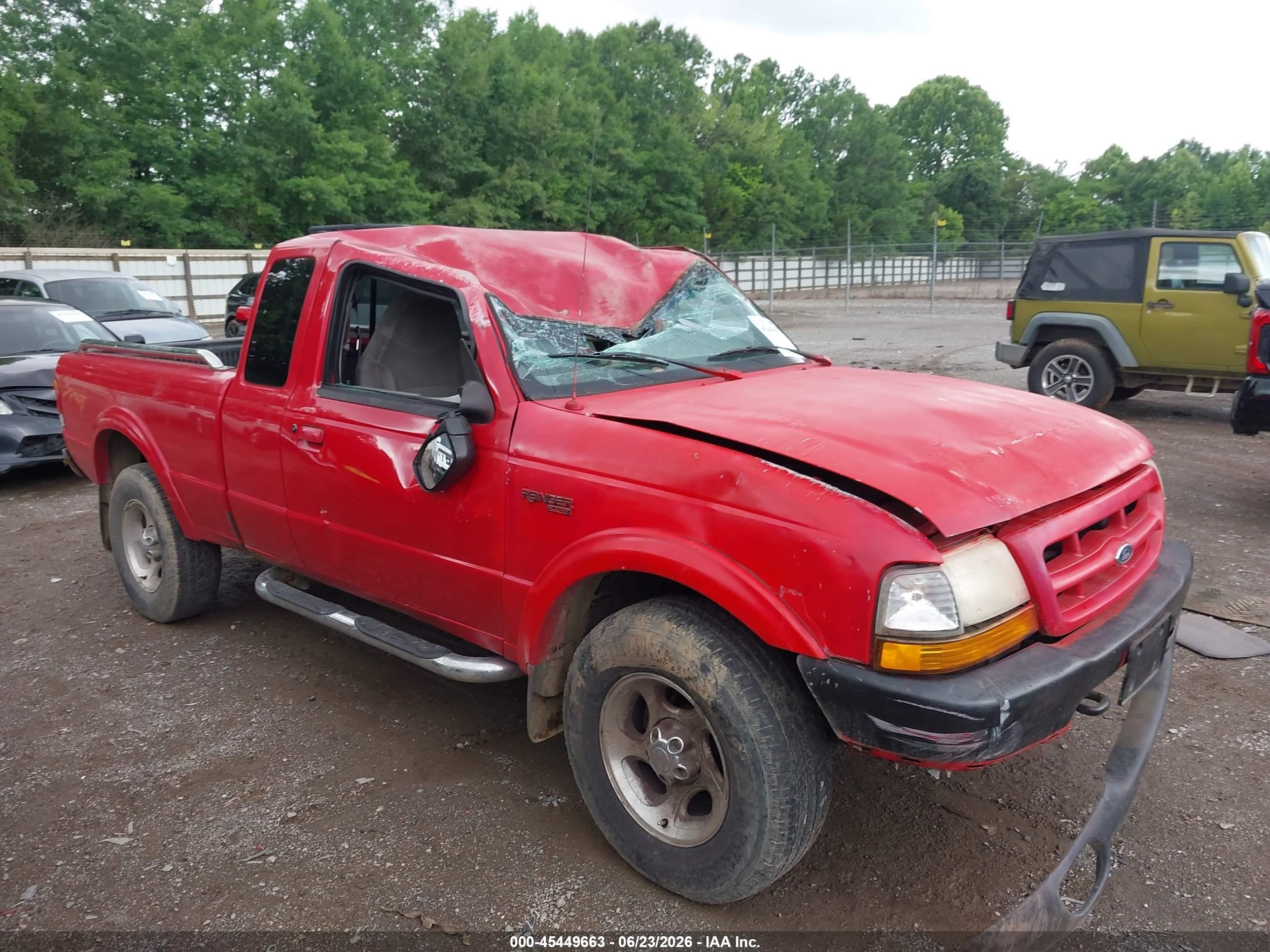 1999 Ford Ranger Xlt Red vin: 1FTZR15X2XPB36334